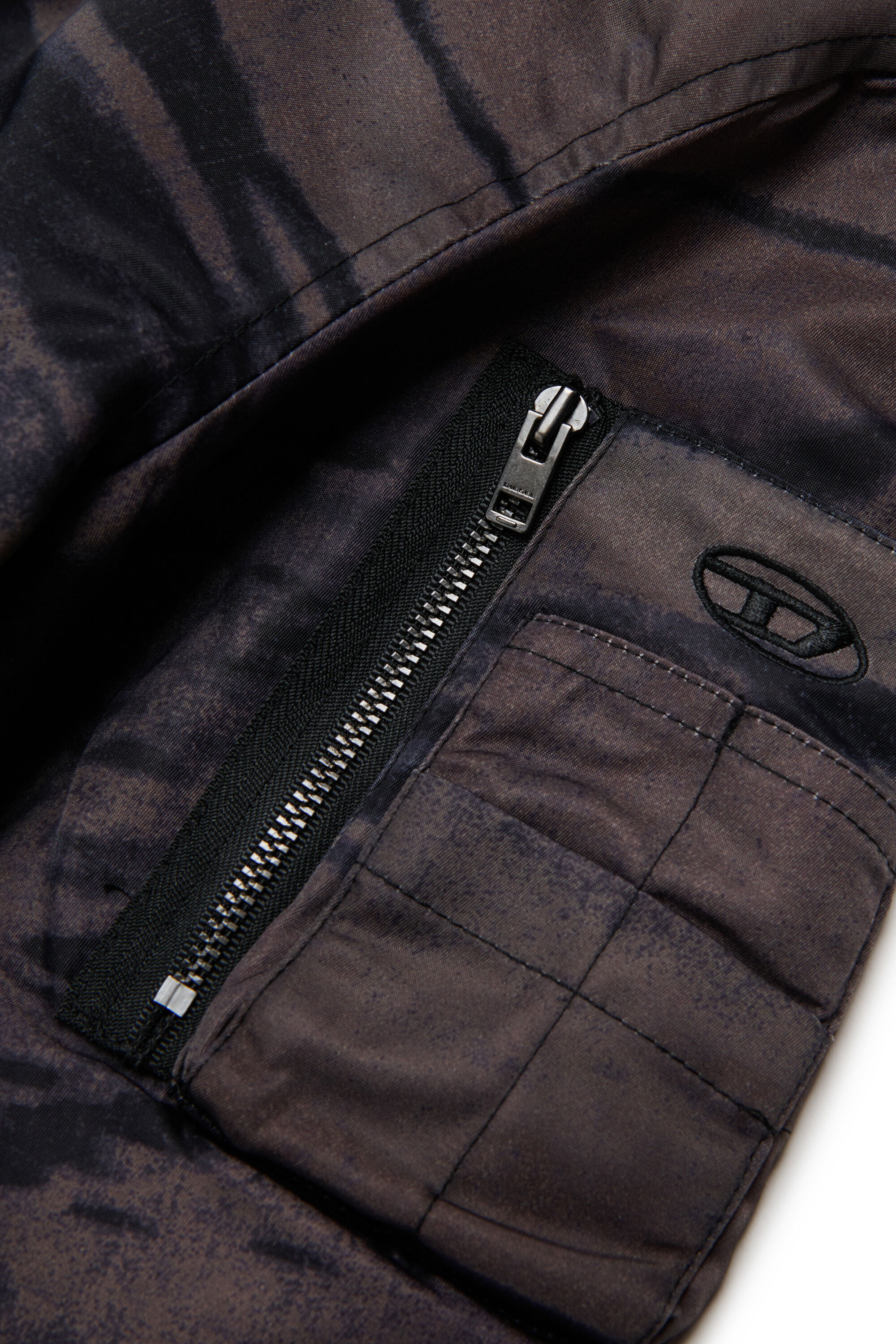 Diesel - JAKEPSDLBZ, Chaqueta bomber de nailon con forro acolchado Hombre in Verde - 4