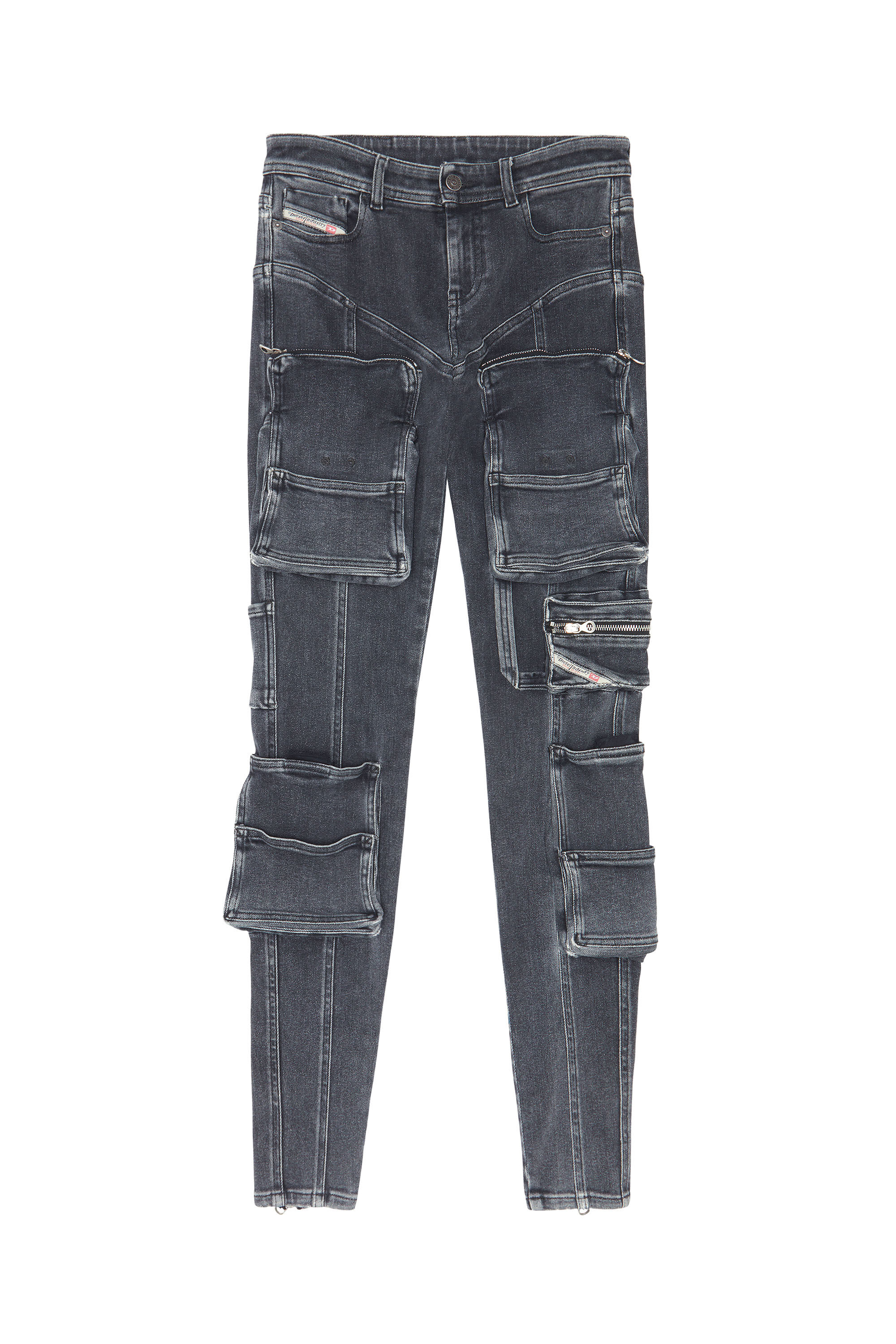 Diesel - Super skinny Jeans 1984 Slandy-High 09F27, Negro/Gris oscuro - Image 2
