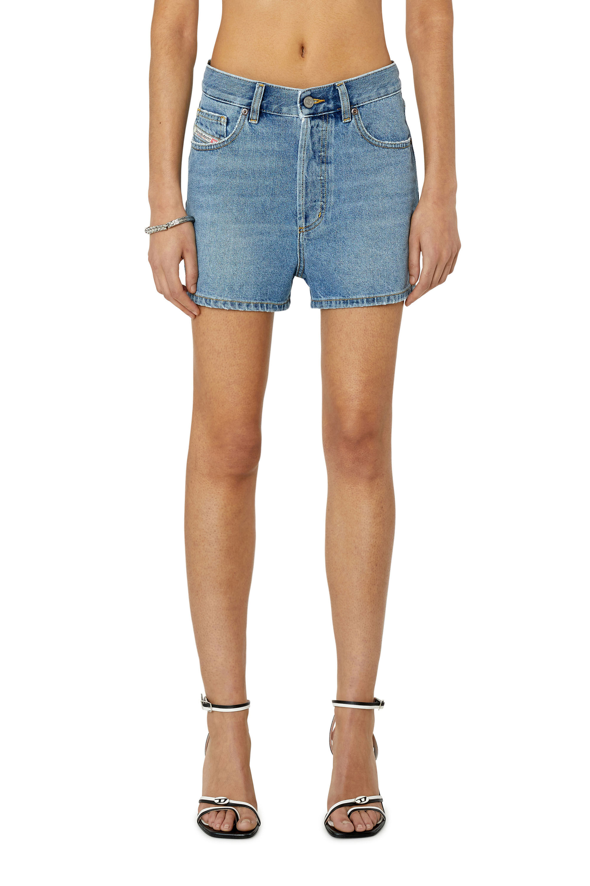 Diesel - D-GER, Pantalones cortos en denim Mujer in Azul marino - 3
