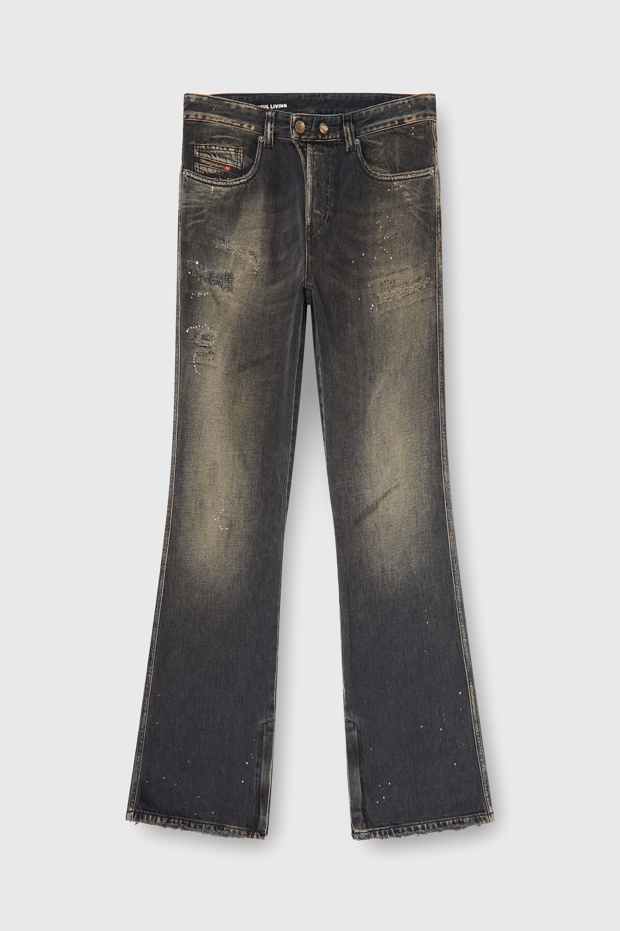 Diesel - Bootcut Jeans 1998 D-Buck 09P64 Hombre, Negro/Gris oscuro - 6