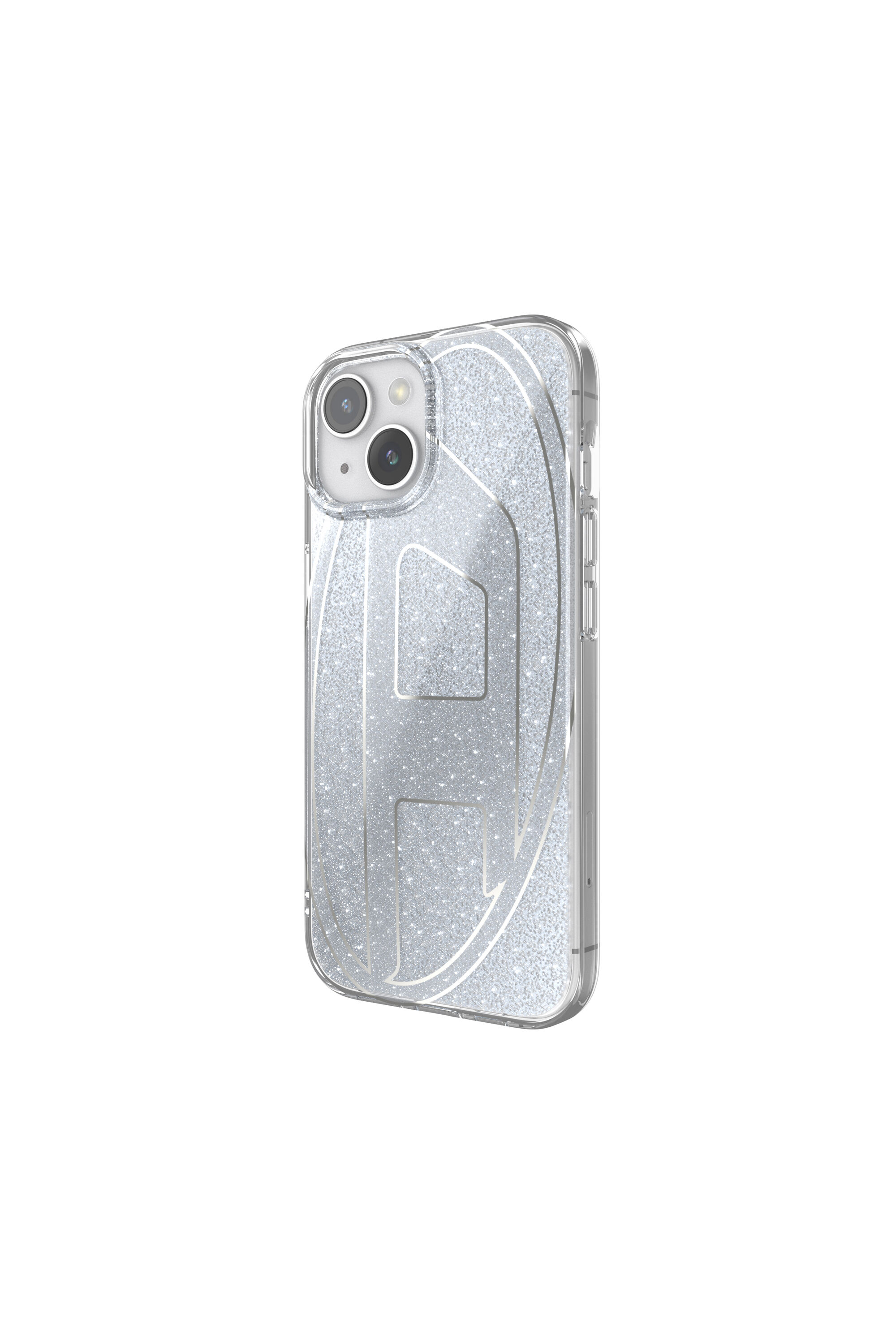 Diesel - 60031 AOP CASE, Funda glitter por iP 15 Unisex in Plateado - 4