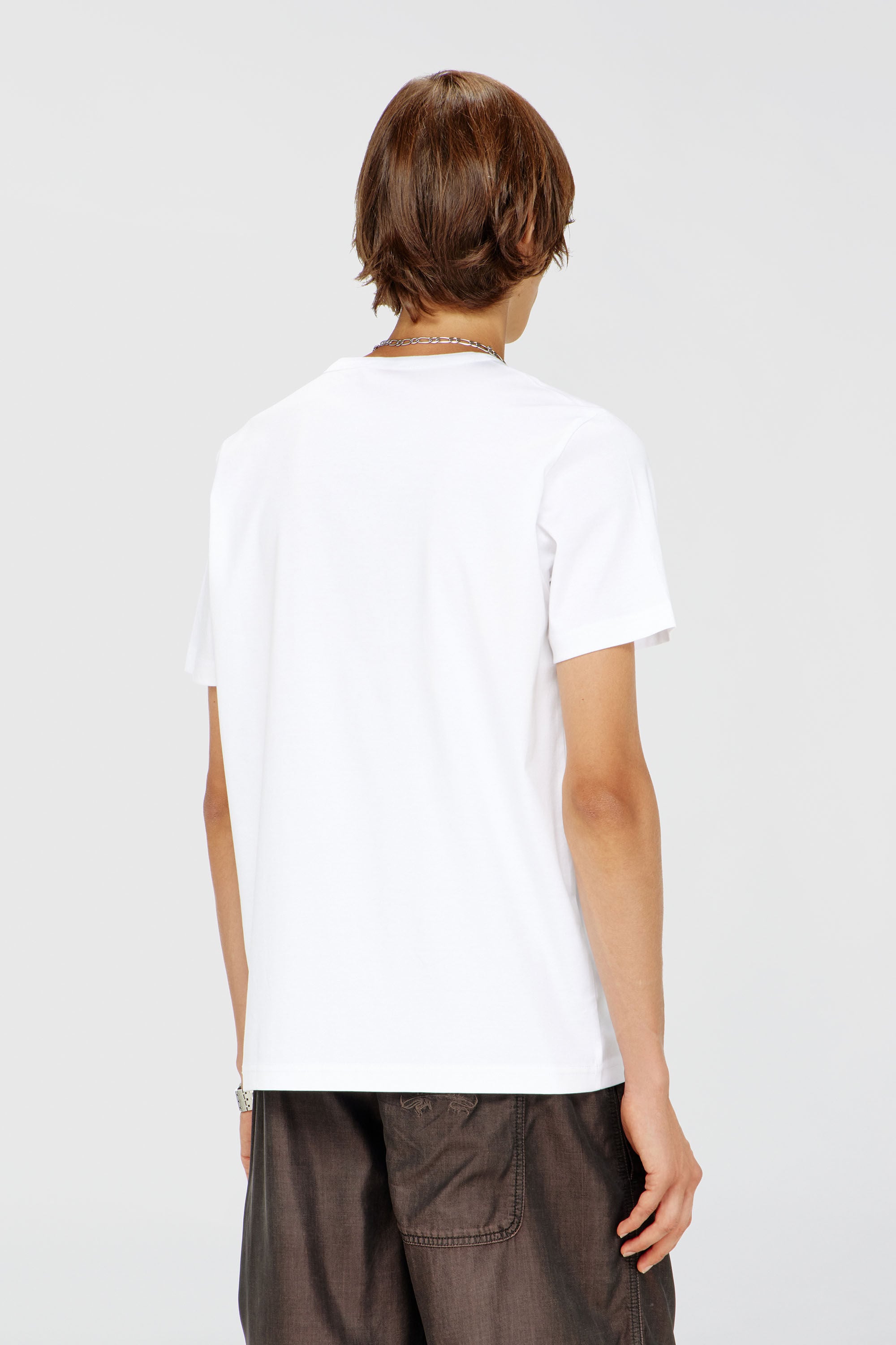 Diesel - T-MIEGOR-K77, Camiseta de algod&oacute;n mercerizado Hombre in Blanco - 4