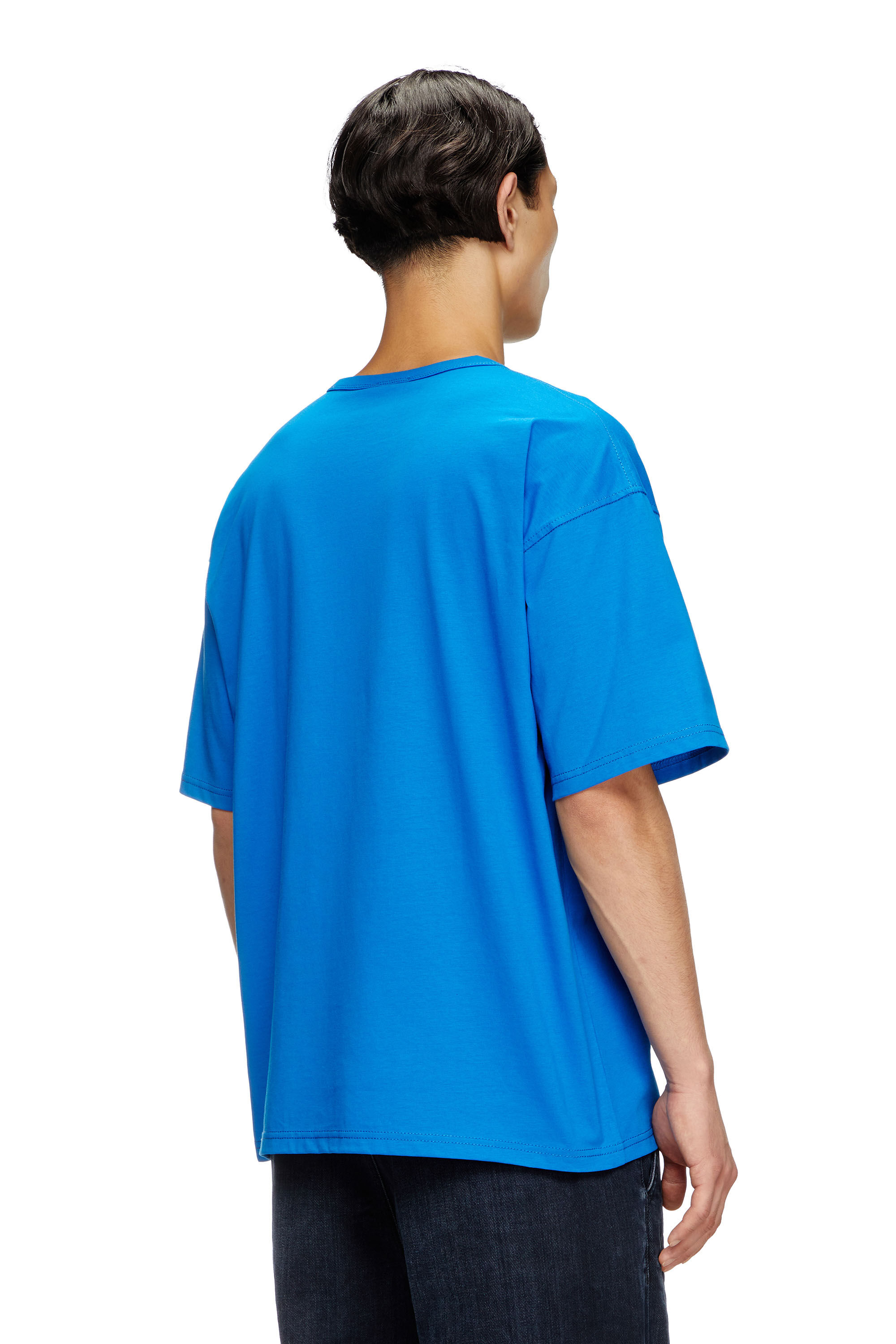 Men's T-shirt with small logo | Blue | Diesel