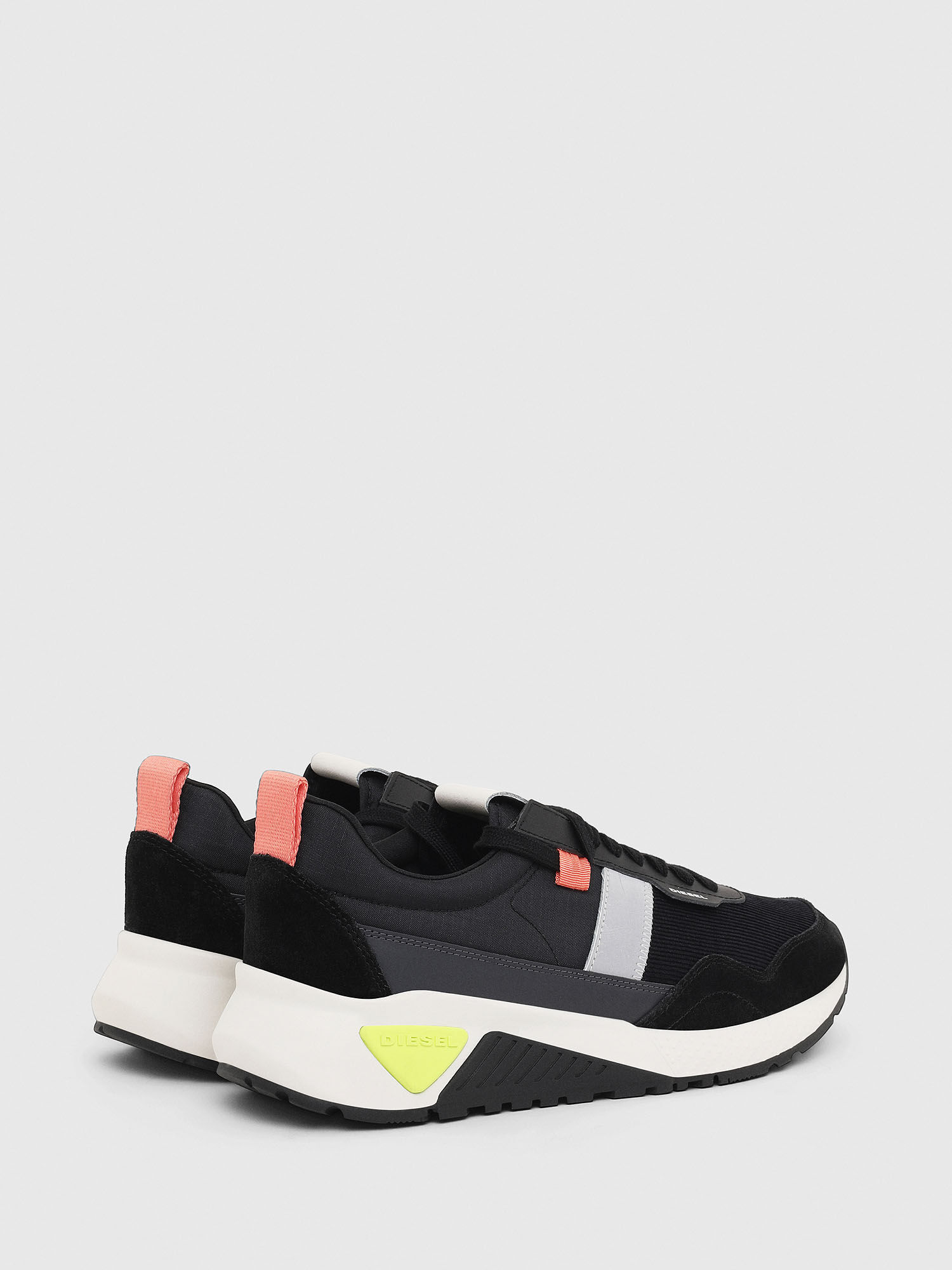Diesel - S-KB LOW RUN, Zapatillas en nailon ripstop y ante Hombre in Negro - 3