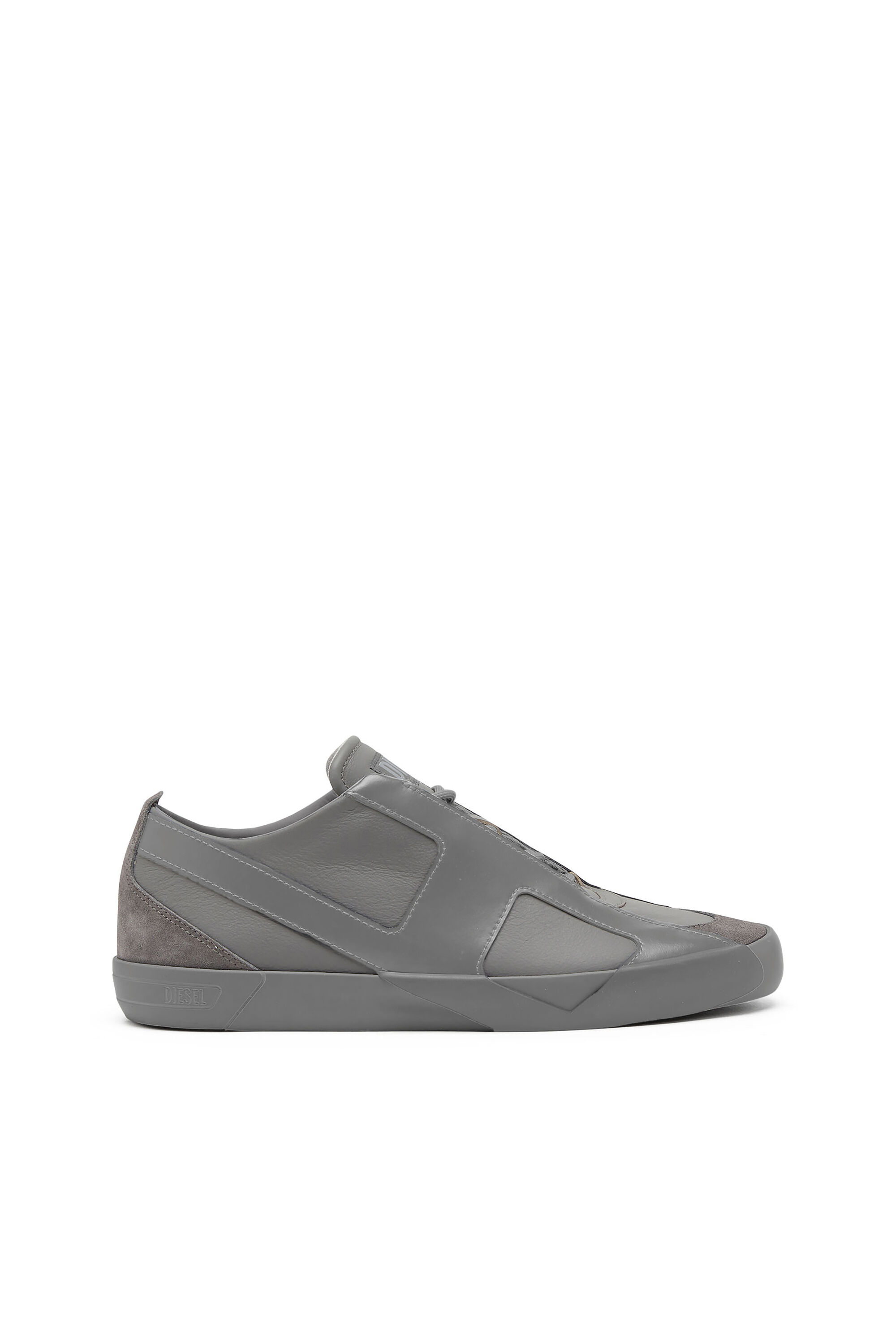Diesel - S-SLANTE-D LOW, S-Slante-D-Deportivas de ante y cuero con logotipo D Hombre in Gris - 1