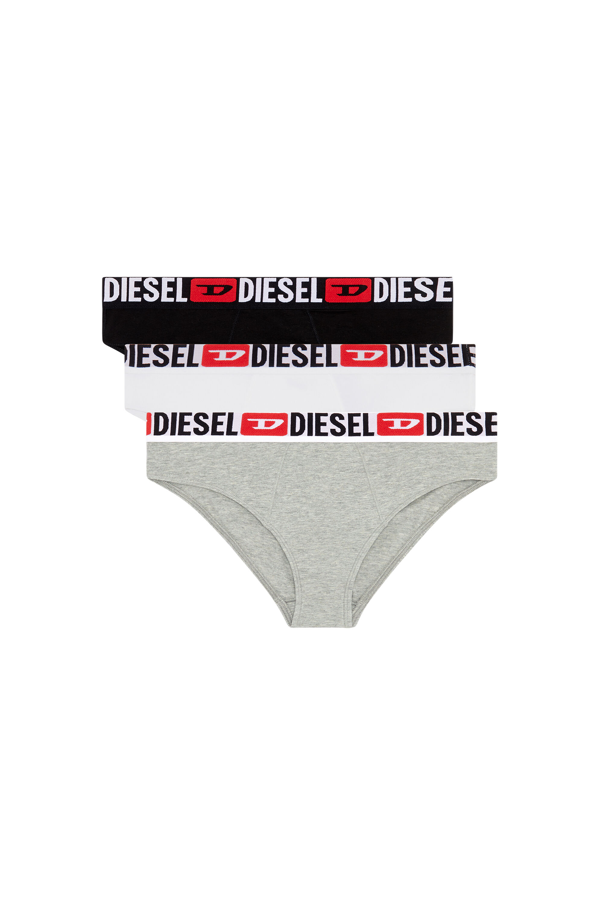 Diesel - UFPN-BLANCA-R-THREEPACK, Paquete de tres bragas en canalé con cintura alta Mujer in Multicolor - 2