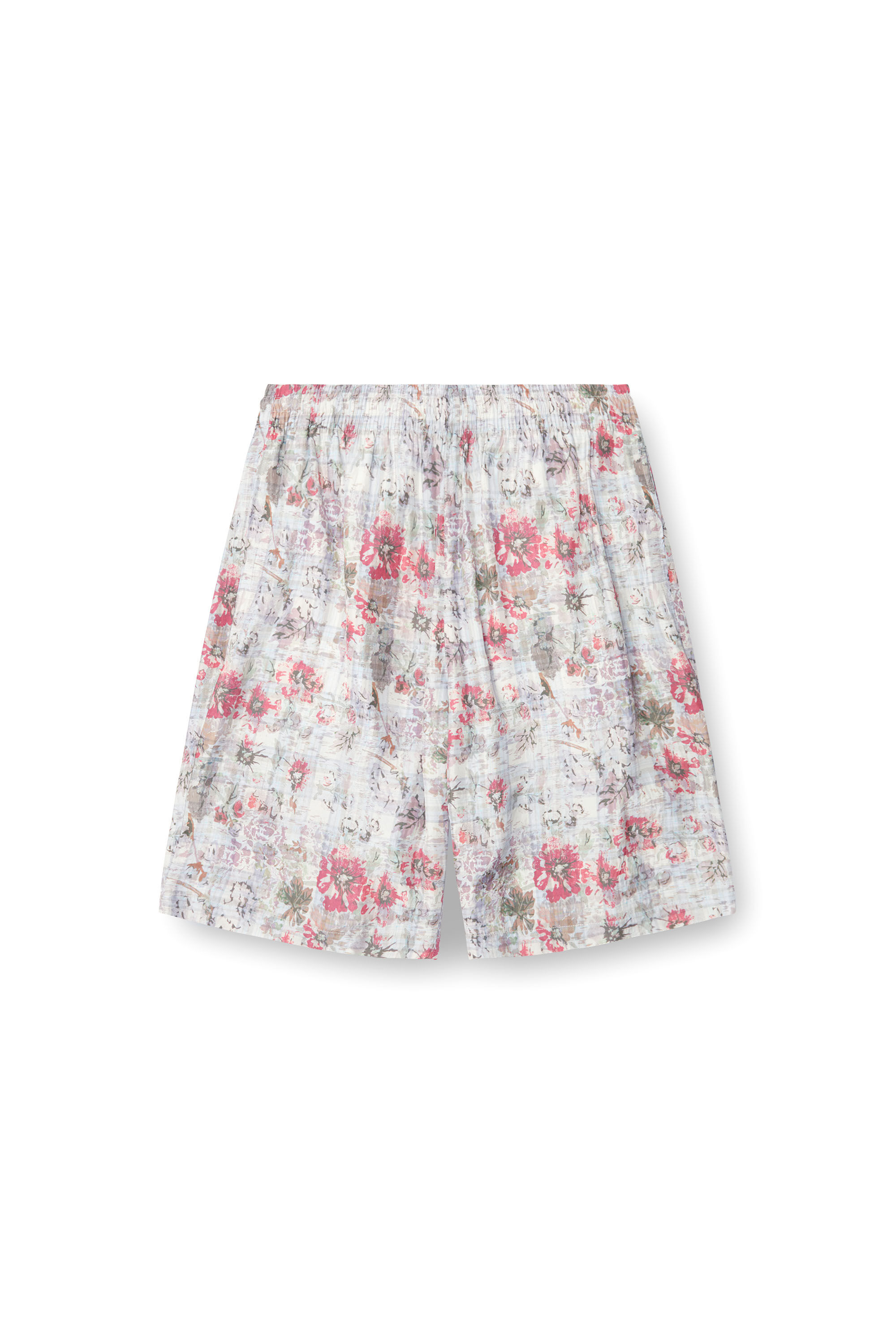 Diesel - P-LEYS, Pantalones cortos de acetato con estampado floral Hombre in Multicolor - 2