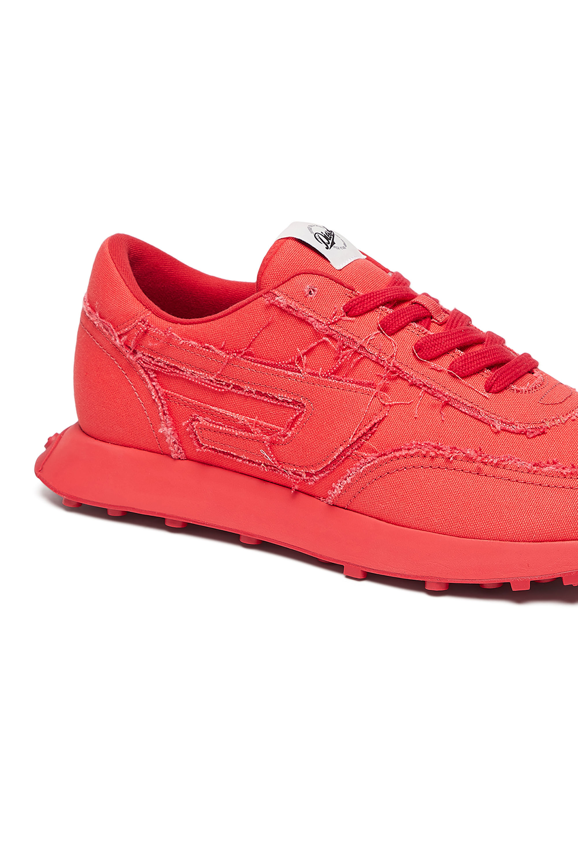 Diesel - S-RACER LC, S-Racer Lc - Zapatillas de lona con bordes deshilachados Hombre in Rojo - 6