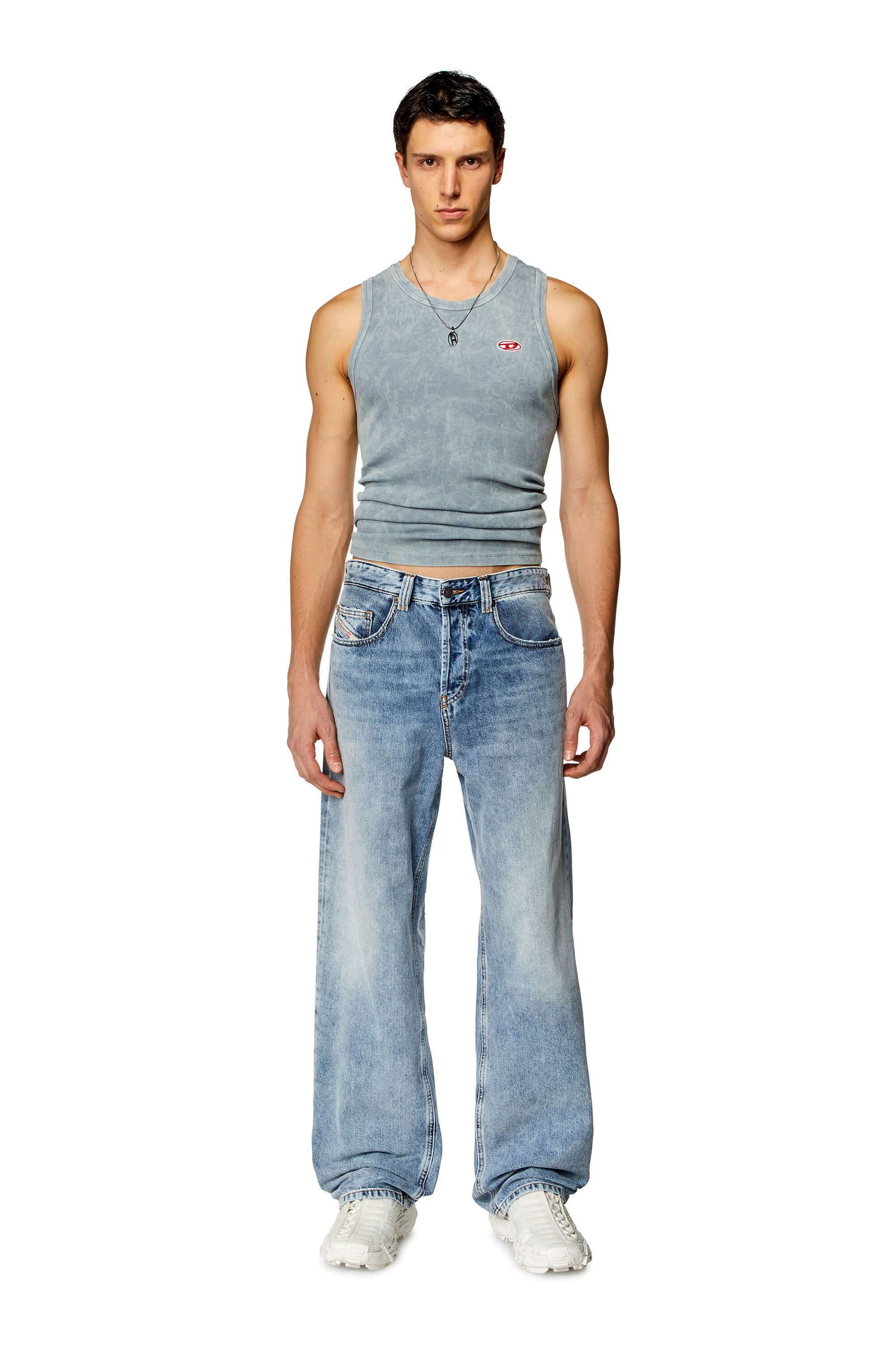 Diesel - Straight Jeans 2001 D-Macro 09H57, Azul Claro - Image 1