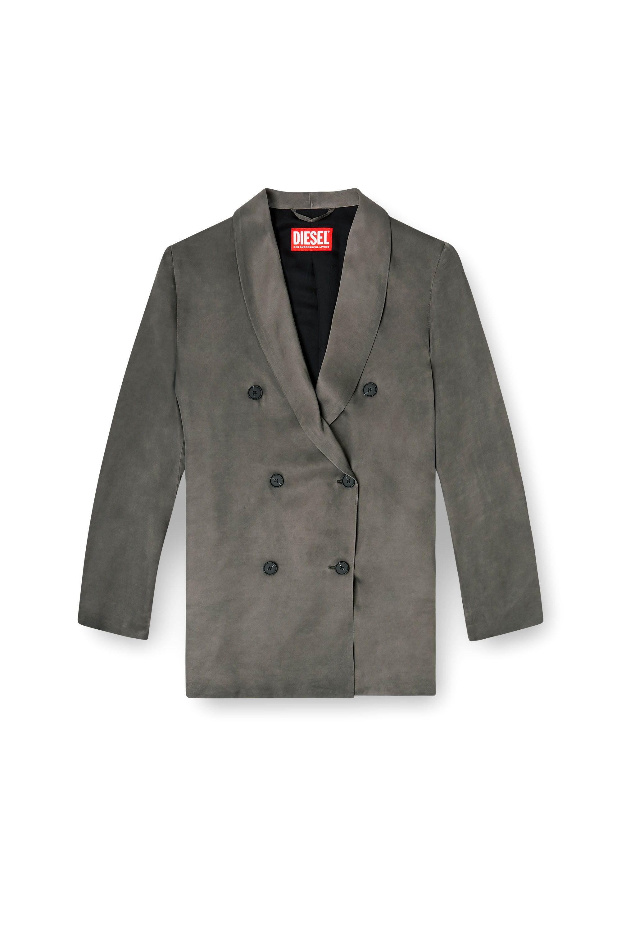 Diesel - G-AVINA-S1, Blazer de viscosa fluida tratada Mujer in Gris - 2
