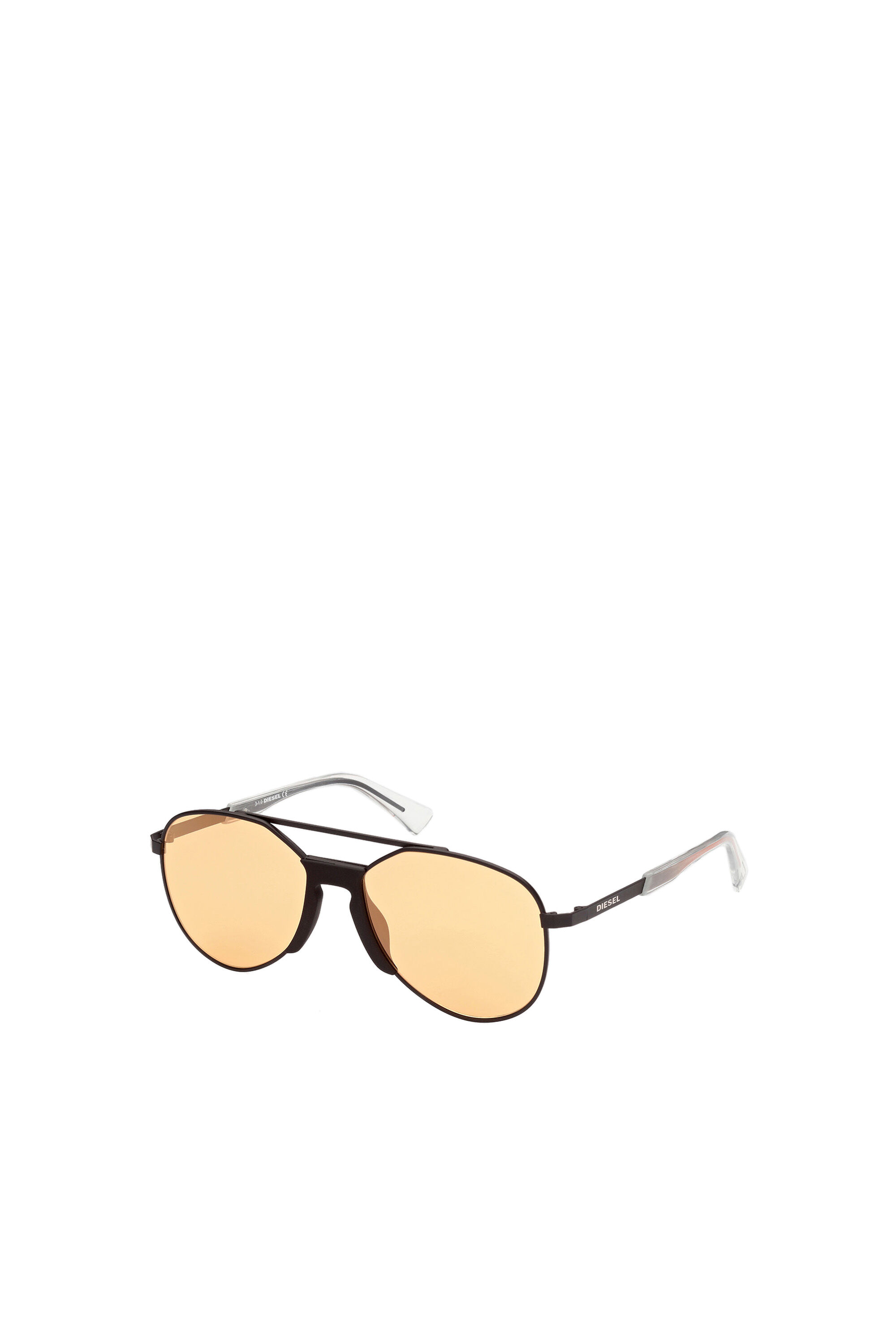 Diesel - DL0339, Gafas con montura de aviador reinventada Hombre in Negro - 2