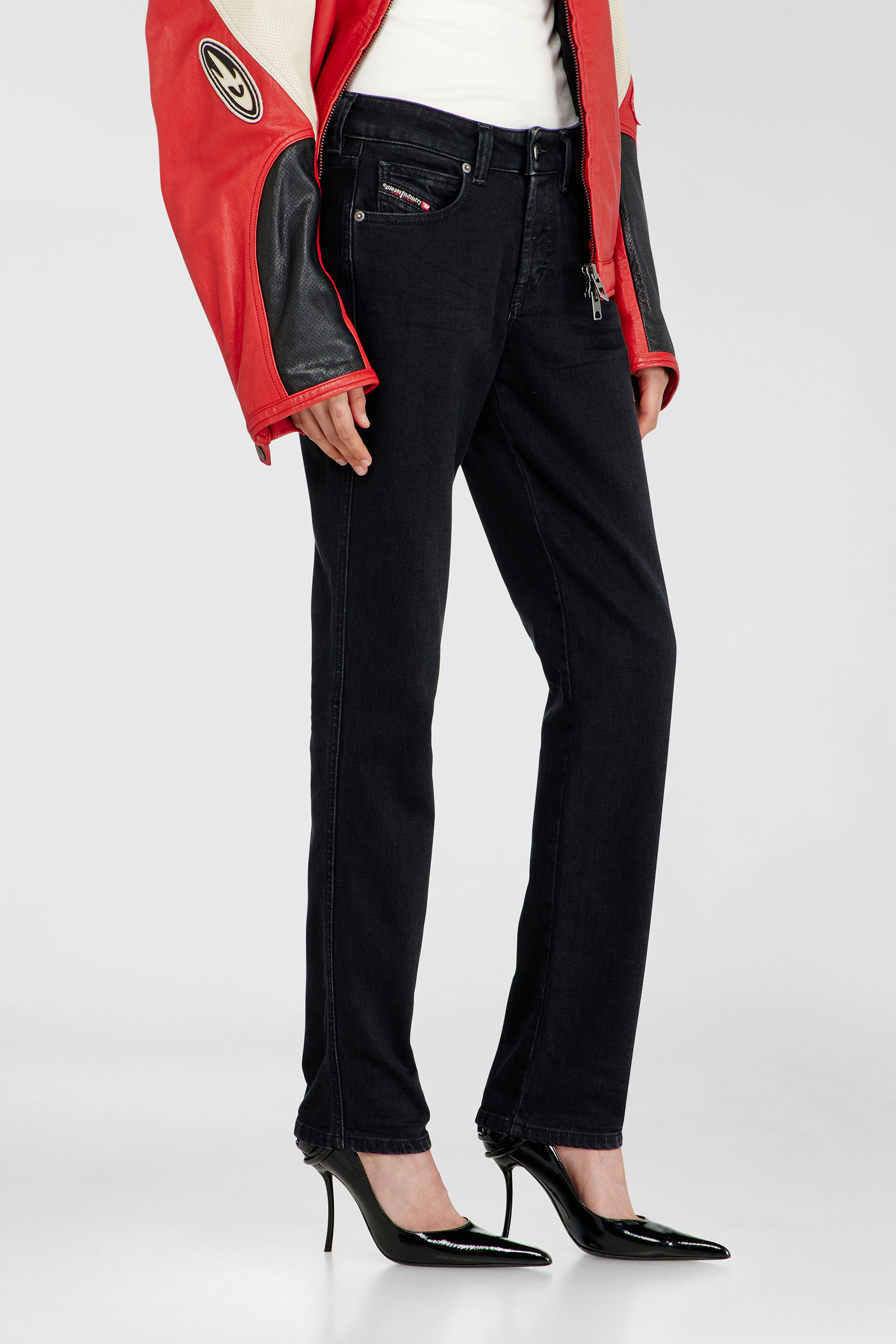 Diesel - Slim Jeans 1992 D-Jiann 09N89 Mujer, Negro/Gris oscuro - 7