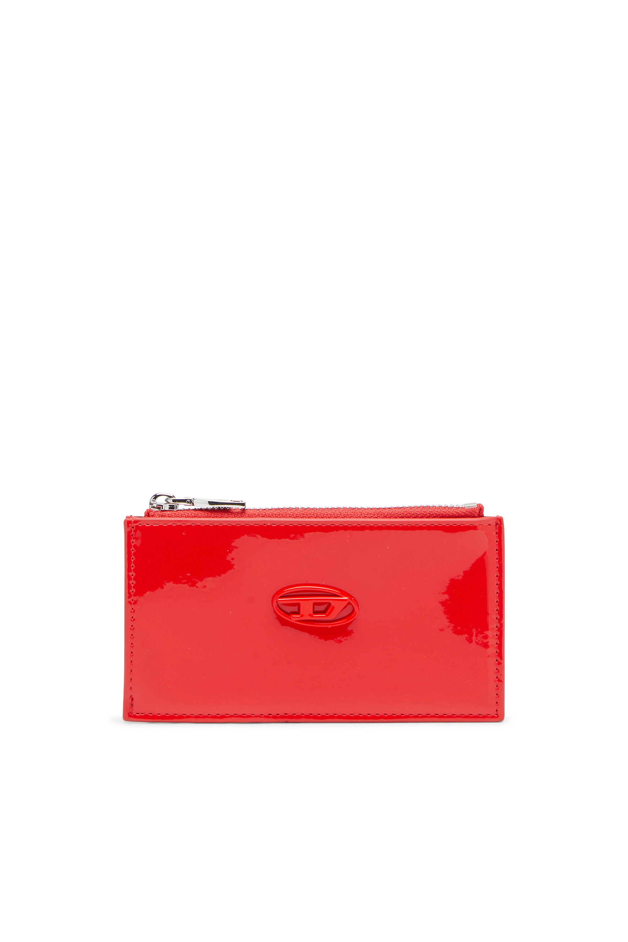 Diesel - PLAY CARD HOLDER III, Tarjetero con acabado brillante Mujer in Rojo - 1