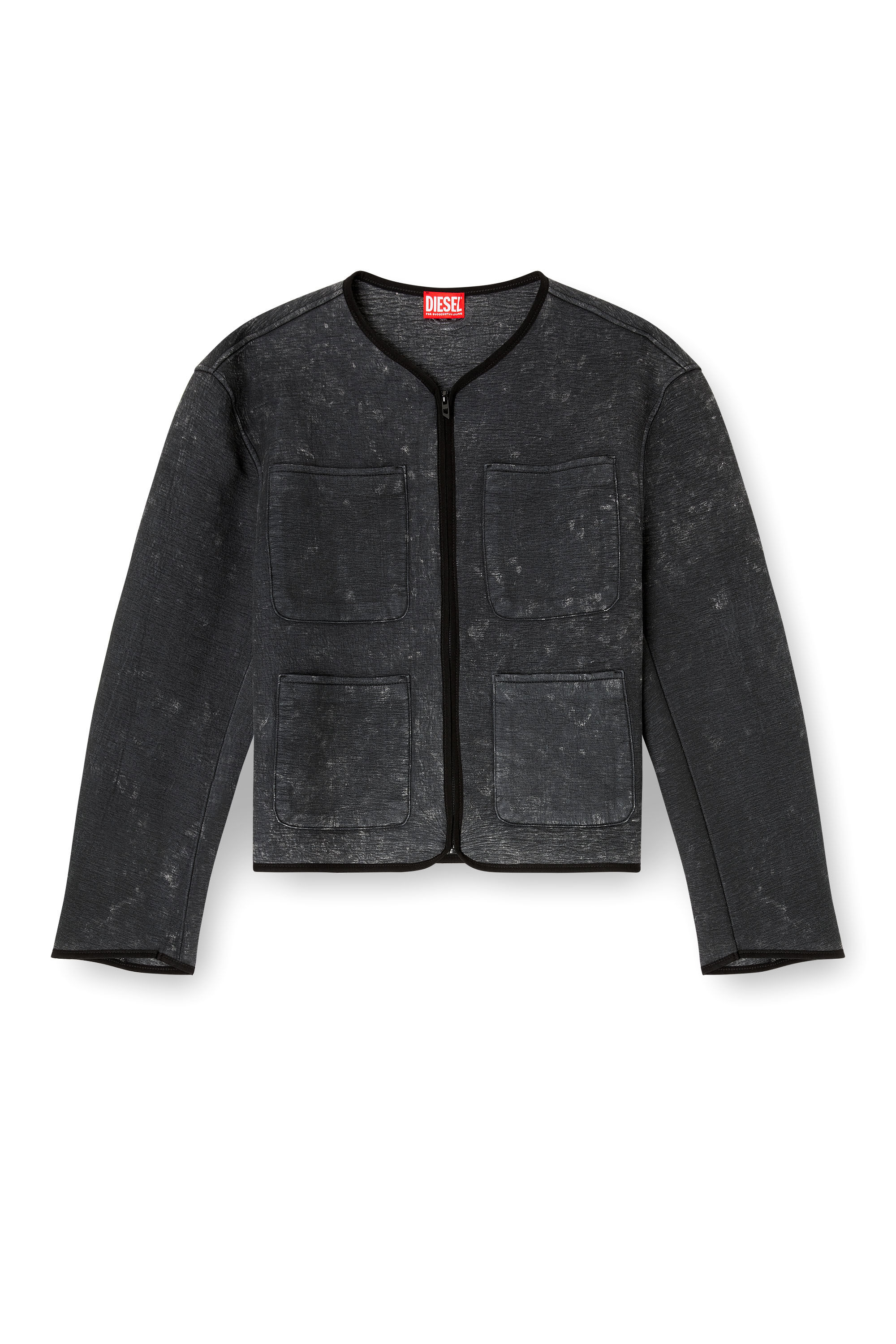 Diesel - G-TES, Chaqueta de buzo con efecto marmoleado y bolsillos Mujer in ToBeDefined - 2