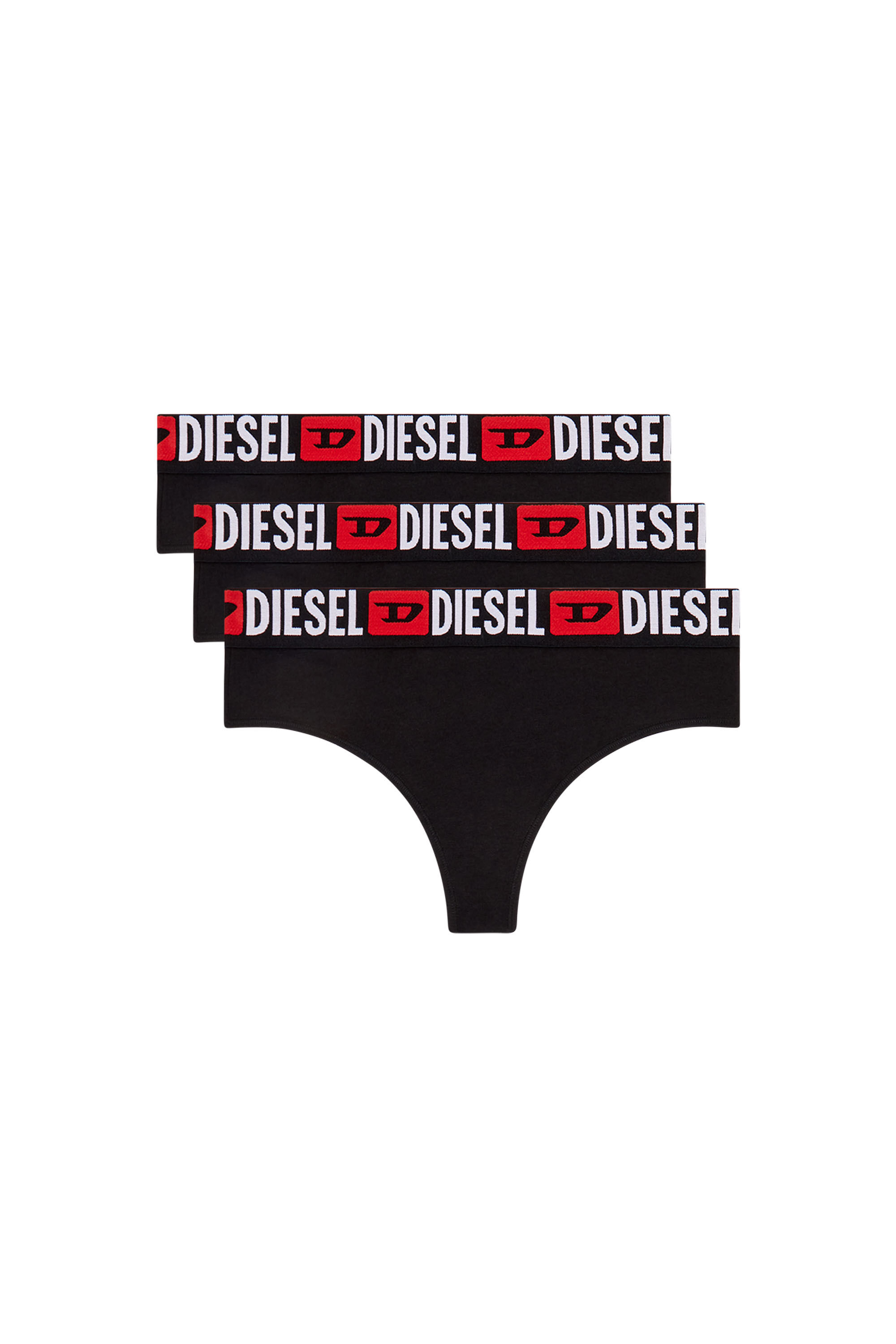 Diesel - UFST-STARS-THREEPACK, Mujer Paquete de 3 tangas con cintura con logotipo in Negro - Image 2