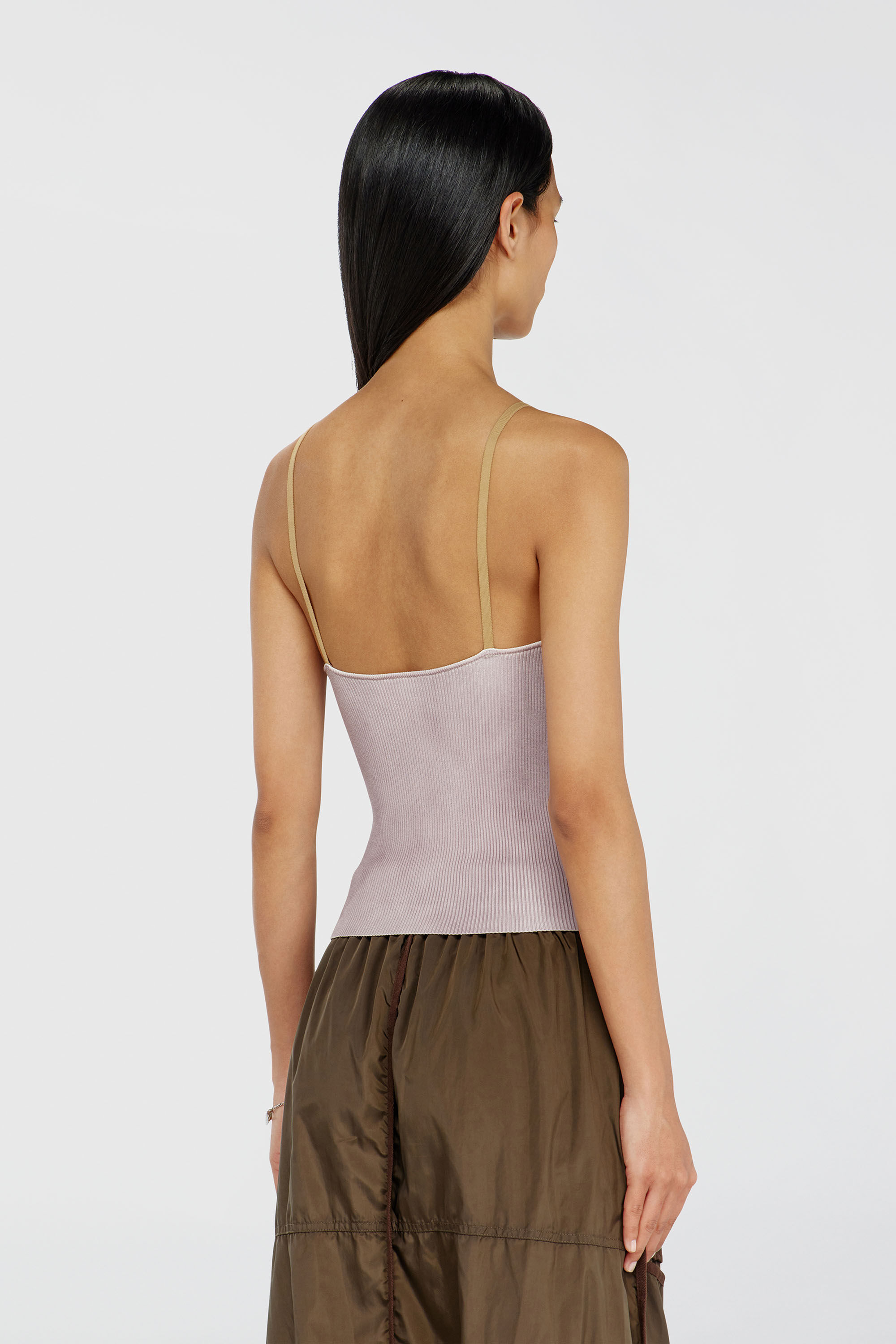 Diesel - M-SARMITE, Top de canal&eacute; con bandas en contraste Mujer in Morado - 4