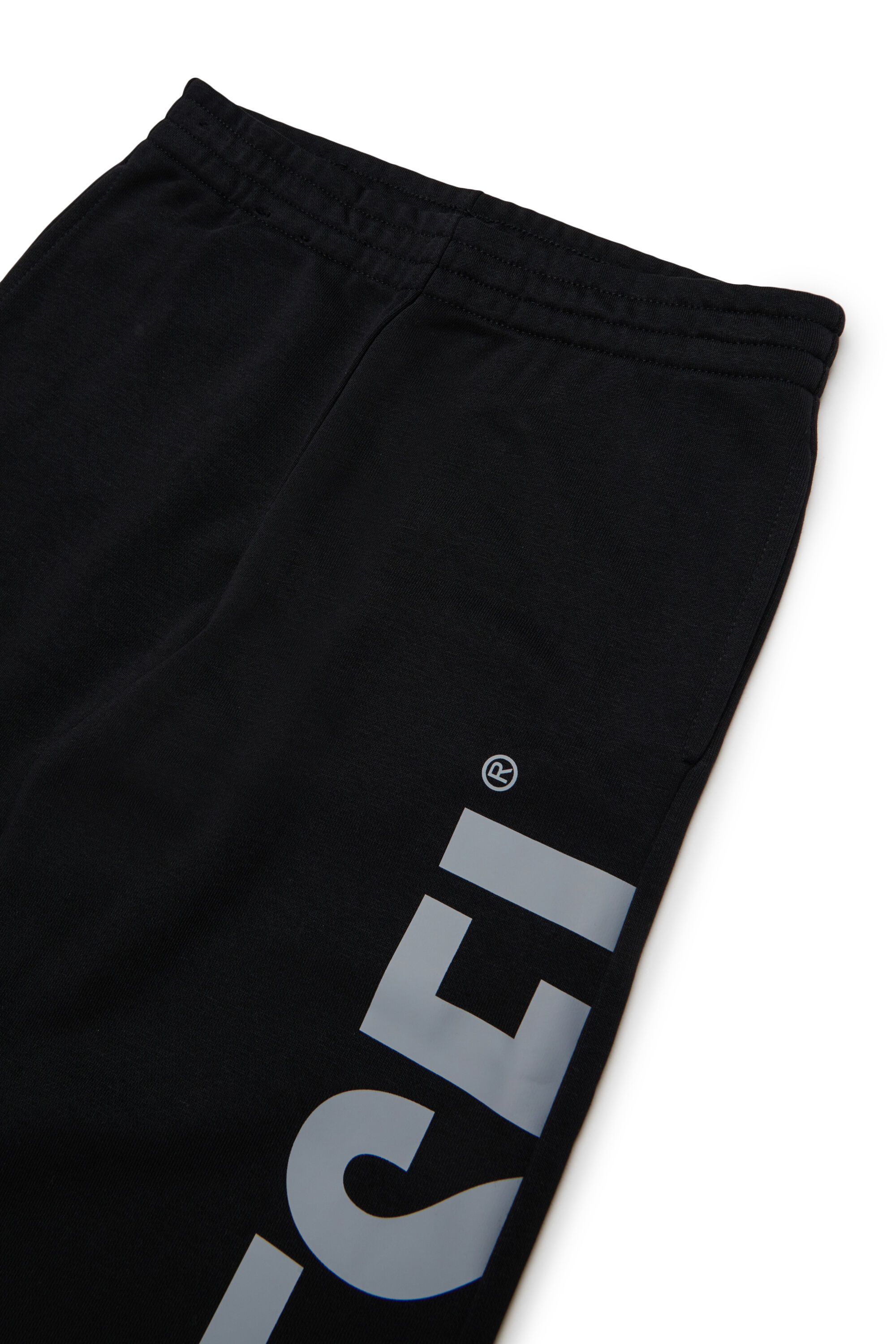 Diesel - PRES, Pantal&oacute;n de ch&aacute;ndal con logo cortado Hombre in Negro - 3