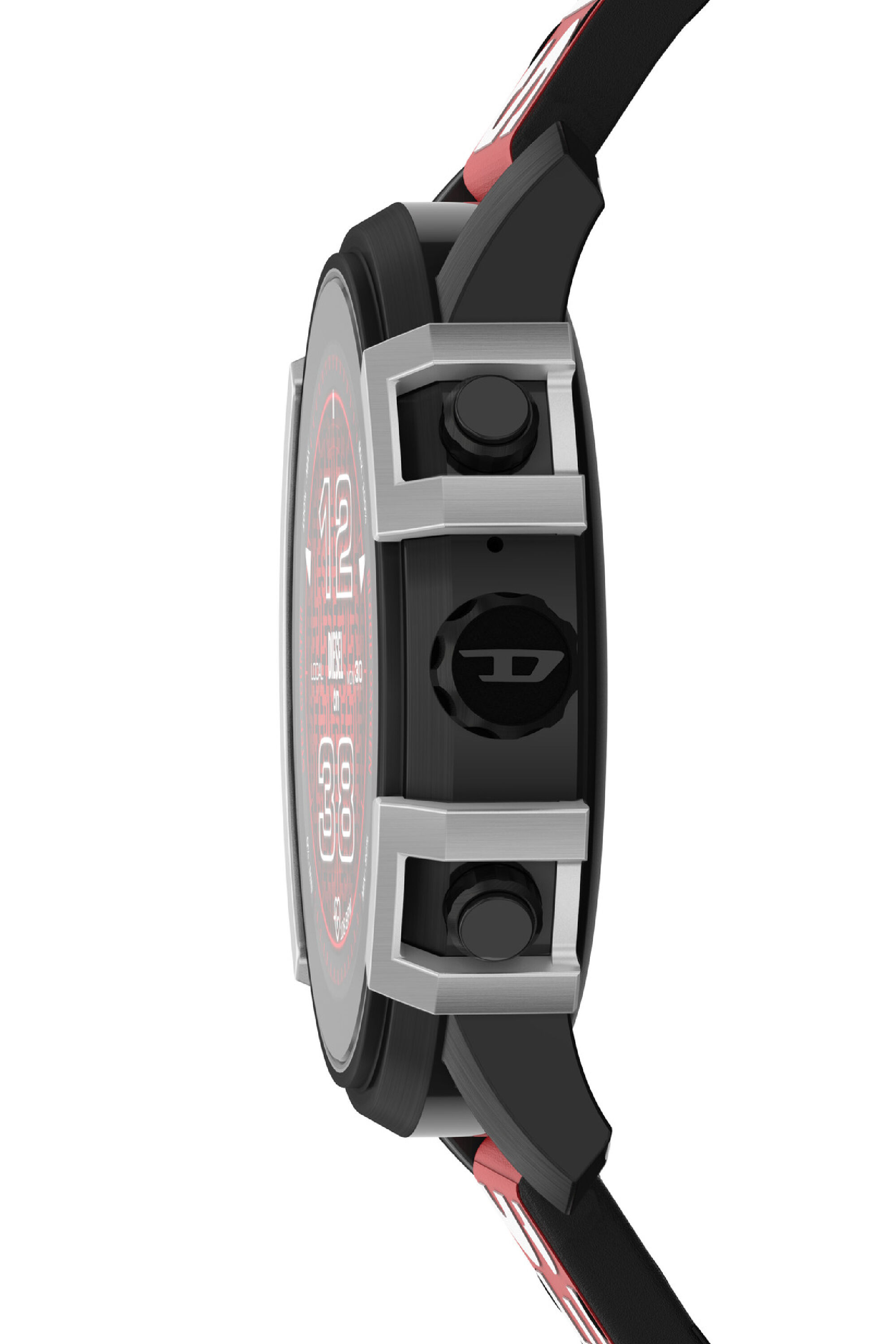 Men s Griffed nylon and silicone smartwatch DZT2041 Diesel