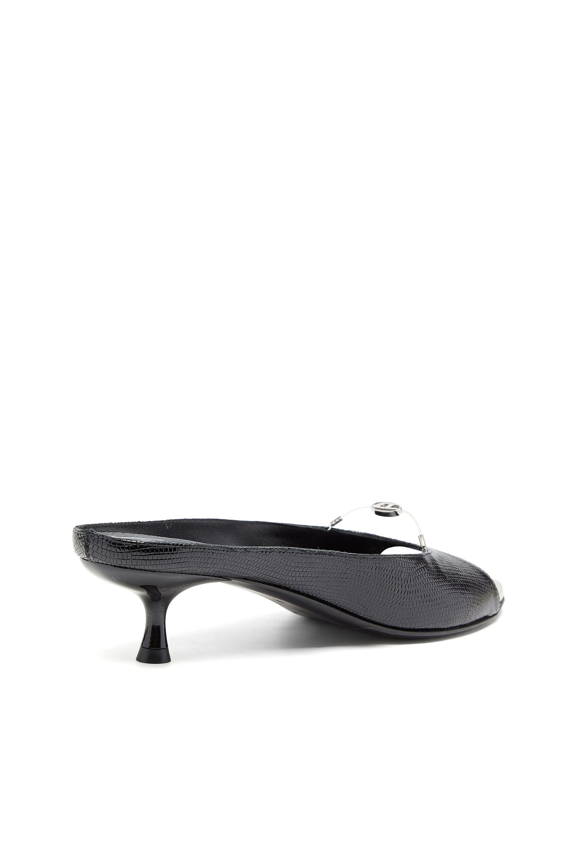 Diesel - D-DIAM'S-SA-40, D-Diam's - Mula de piel con Oval D flotante Mujer in Negro - 5