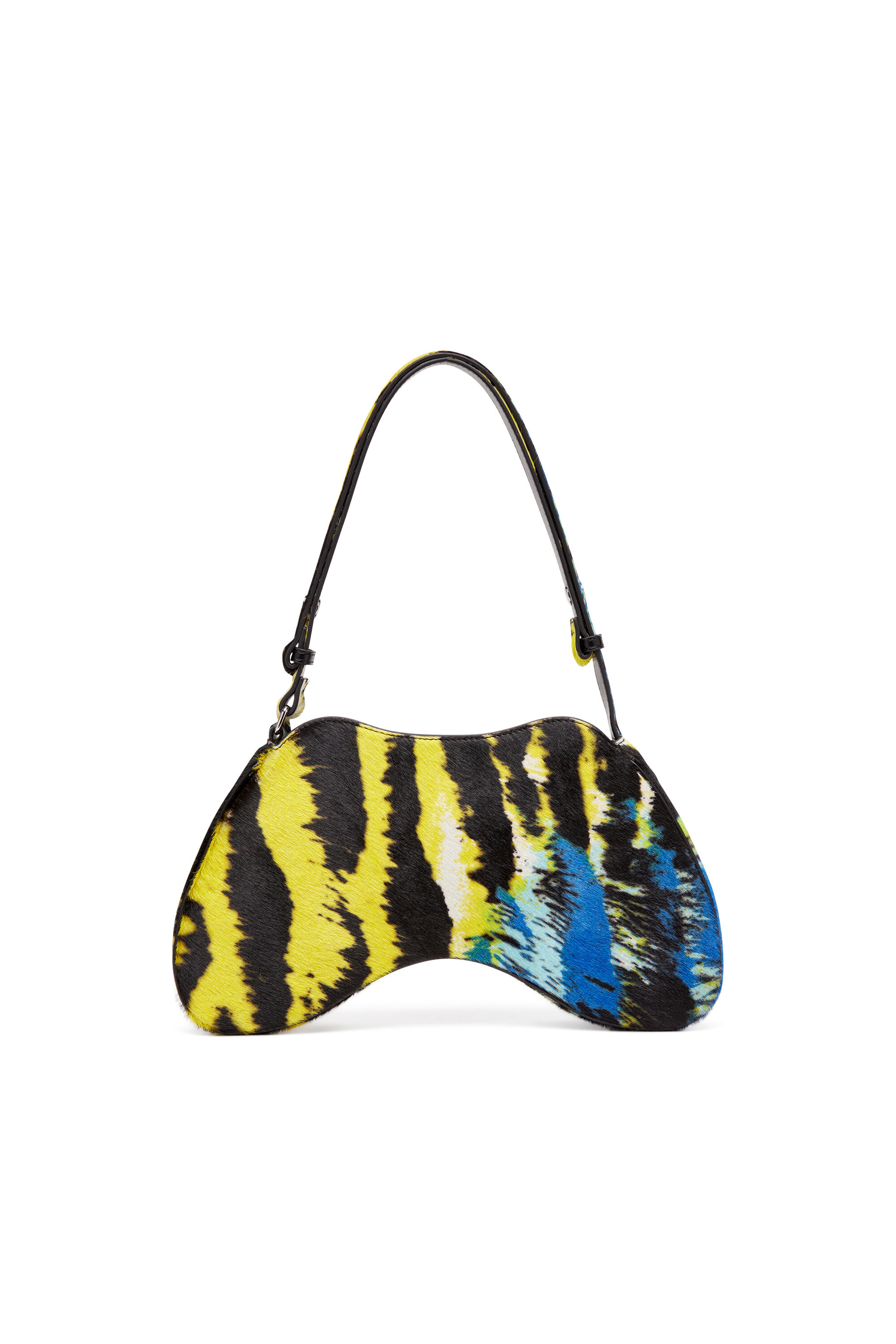 Diesel - PLAY SHOULDER, Play-Bolso de hombro en piel de becerro con estampado de tigre Mujer in Multicolor - 3