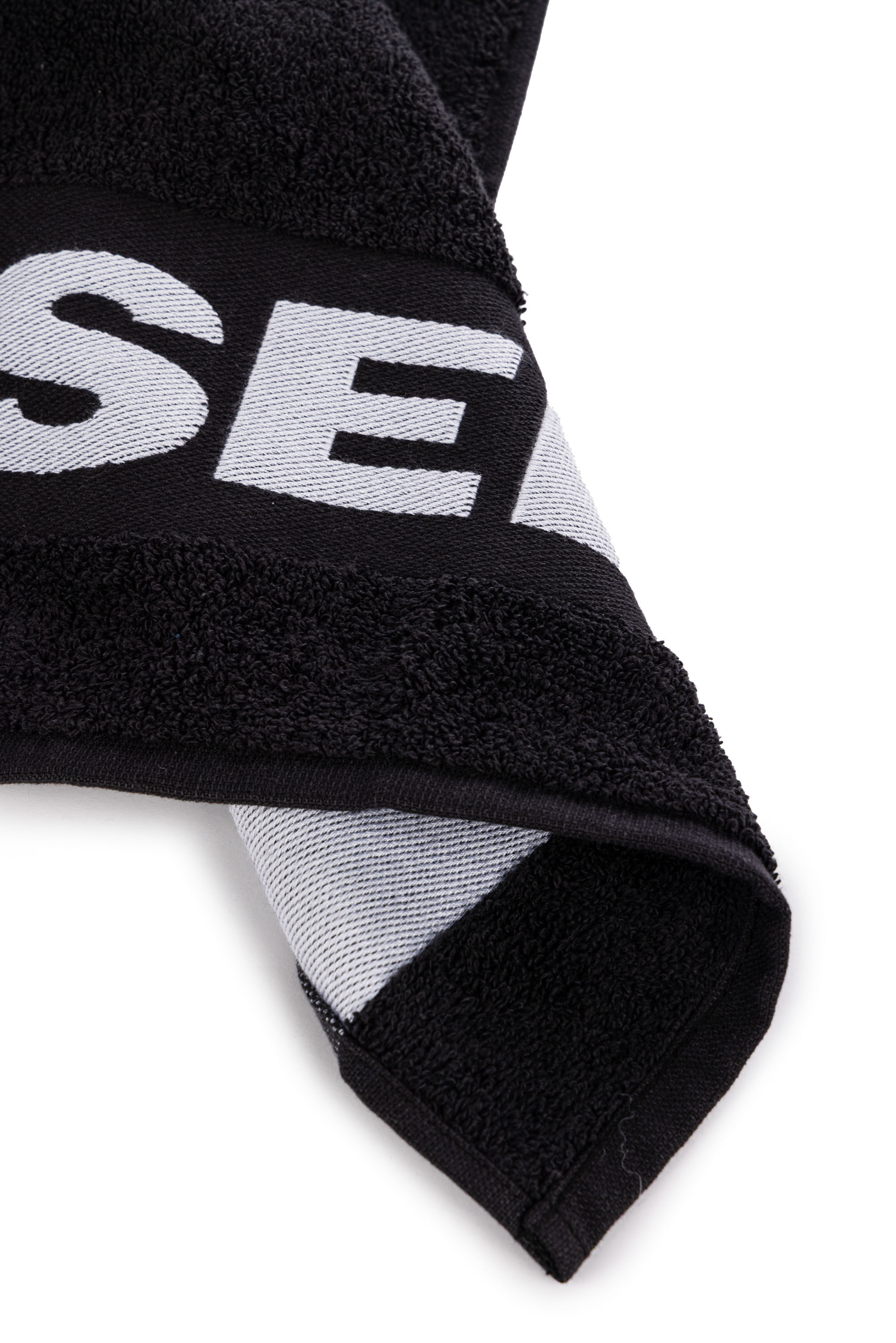 Diesel - 1015135 LOGO-COTTON TOWEL SET 1+1 BLACK, Juego de Toallas de Felpa de Algodón con Logotipo Unisex in Negro - 3