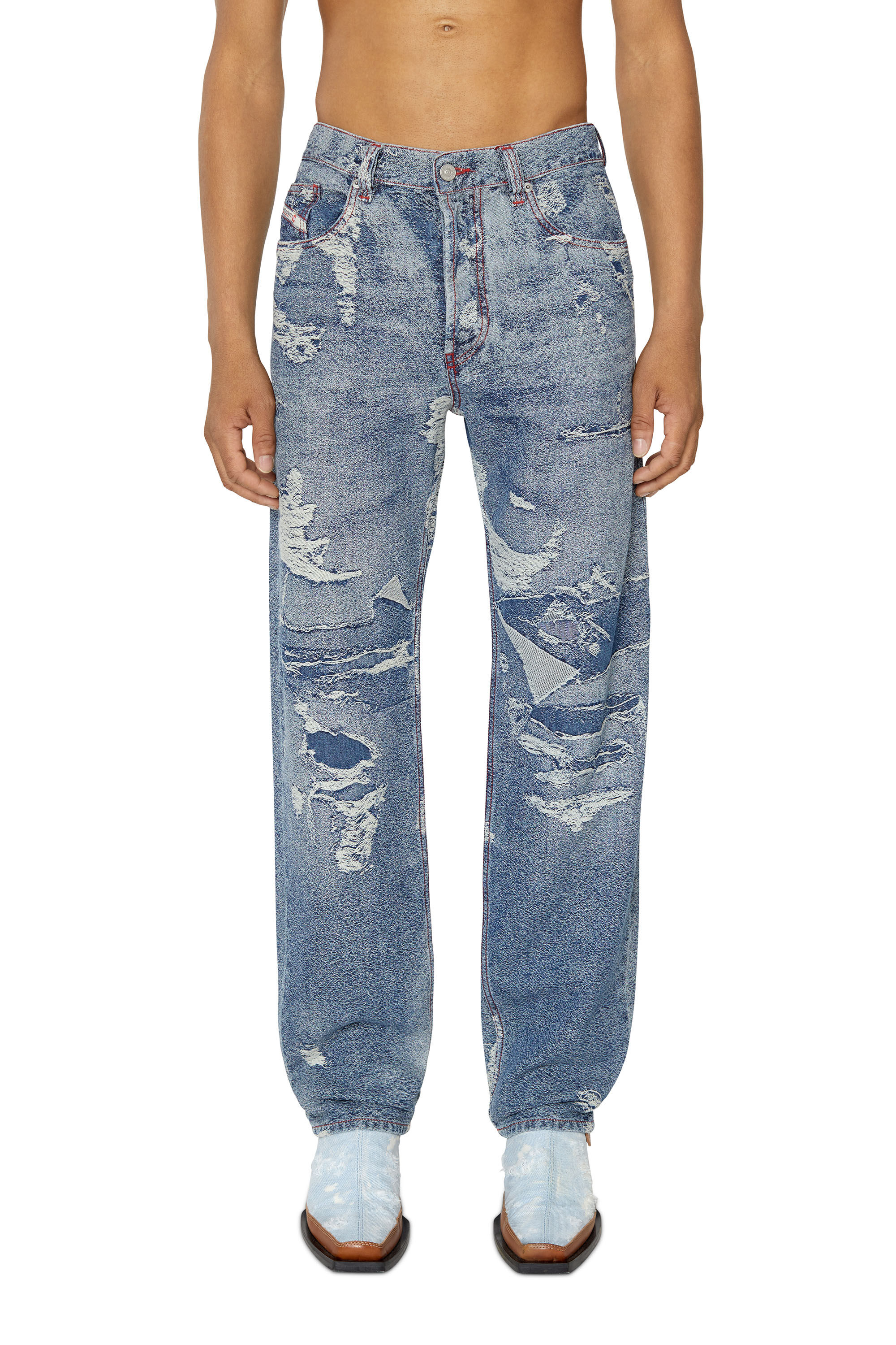 Diesel - 2010 09F10 Straight Jeans, Azul Oscuro - Image 3