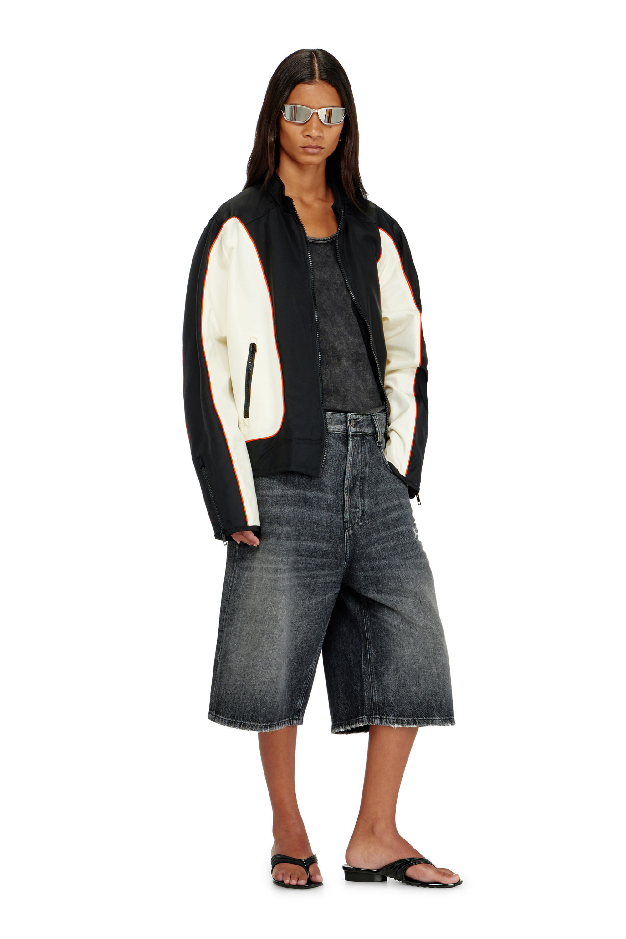 Diesel - MELISSA QUANTUM THONG, Chanclas esculturales en Melflex&reg; Mujer in Negro - 7