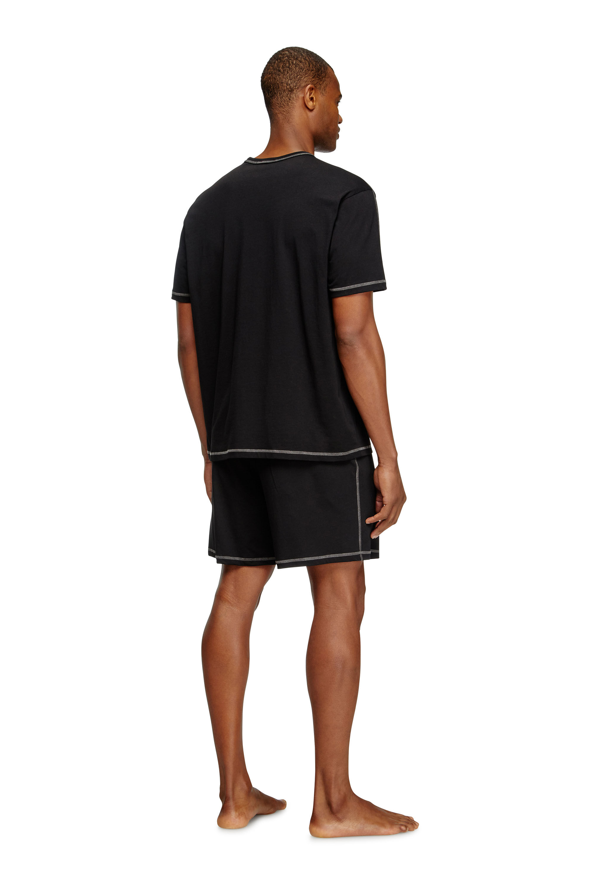 Diesel - SET-ADAM-D-CORE, Pijama corto de punto de algodón Hombre in Negro - 3