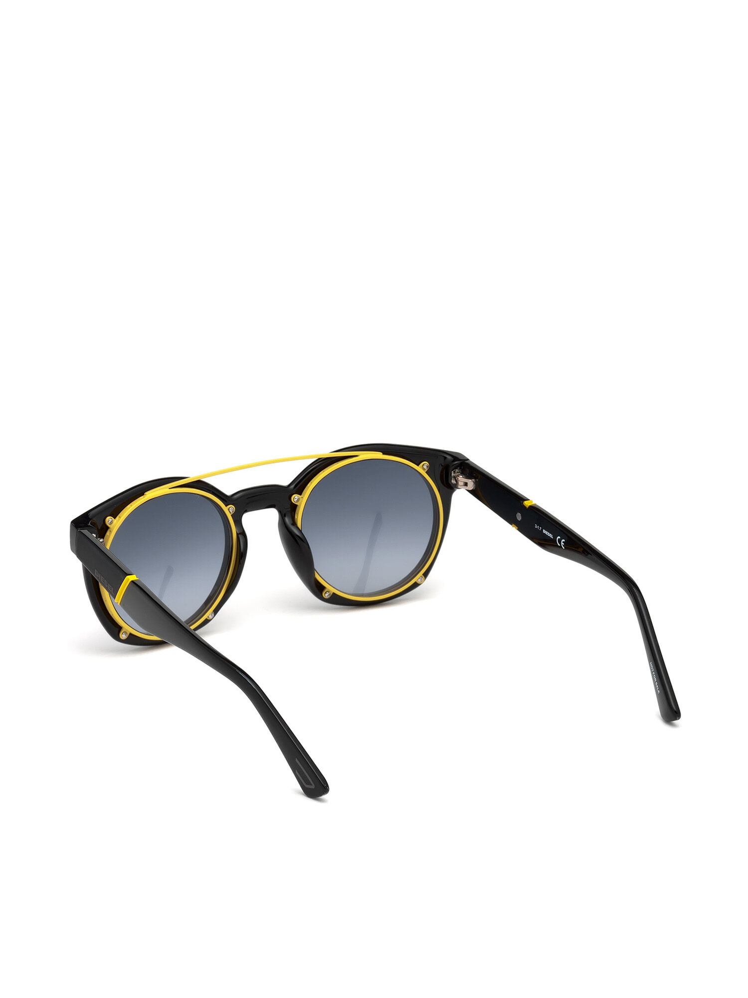 Diesel - DL0251, Gafas con montura redonda de acabado brillante Unisex in Negro - 2