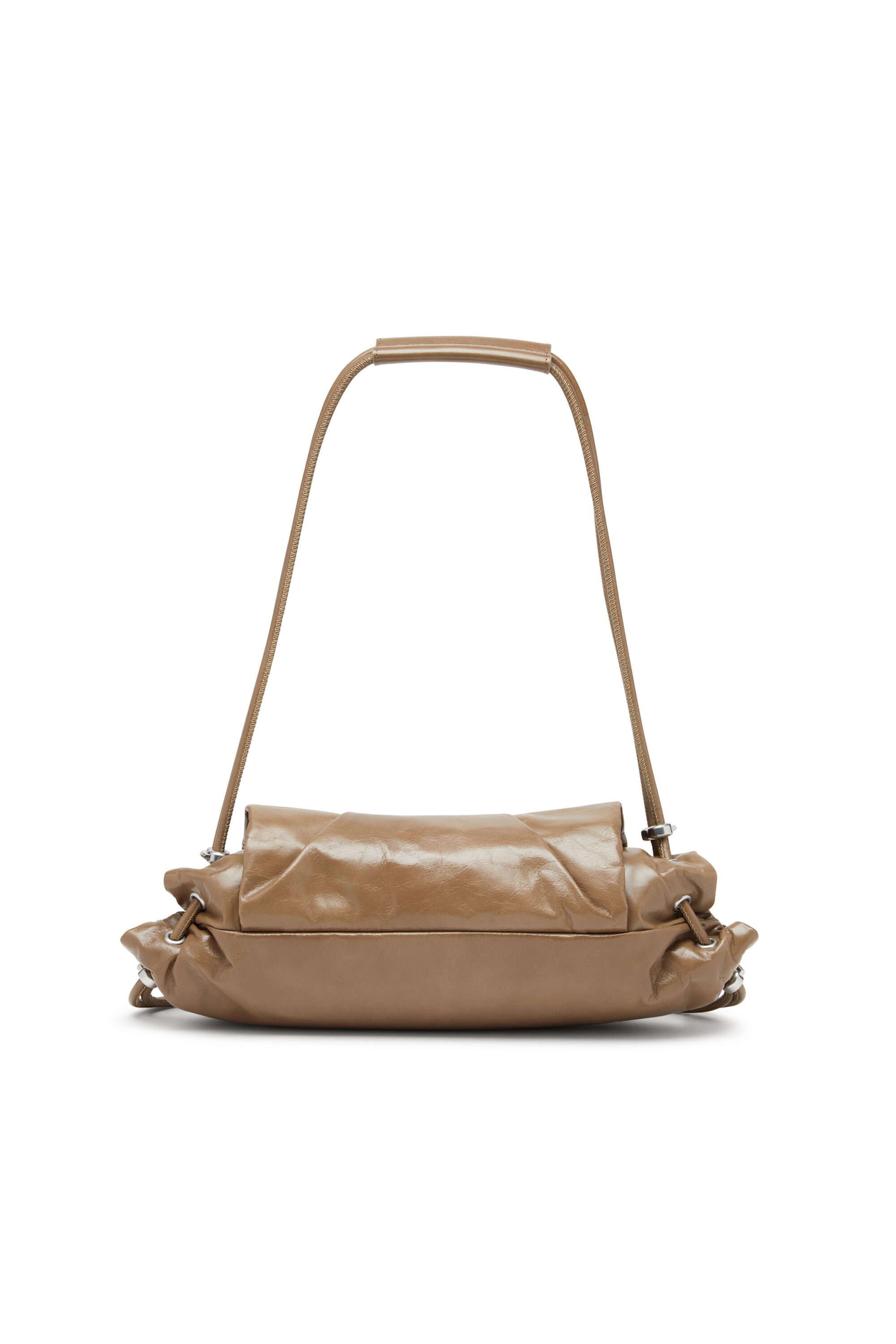 Diesel - SCRUNCH-D SHOULDER S, Scrunch-D S-Bolso de hombro de cuero arrugado Mujer in Marrón - 3