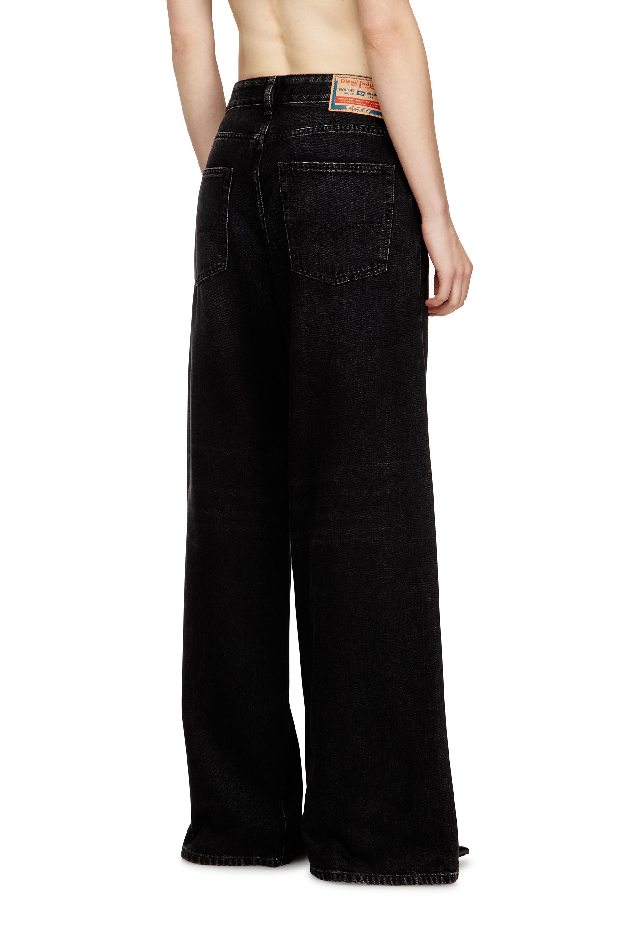 Diesel - Relaxed Jeans 1996 D-Sire 09P09 Mujer, Negro/Gris oscuro - 4