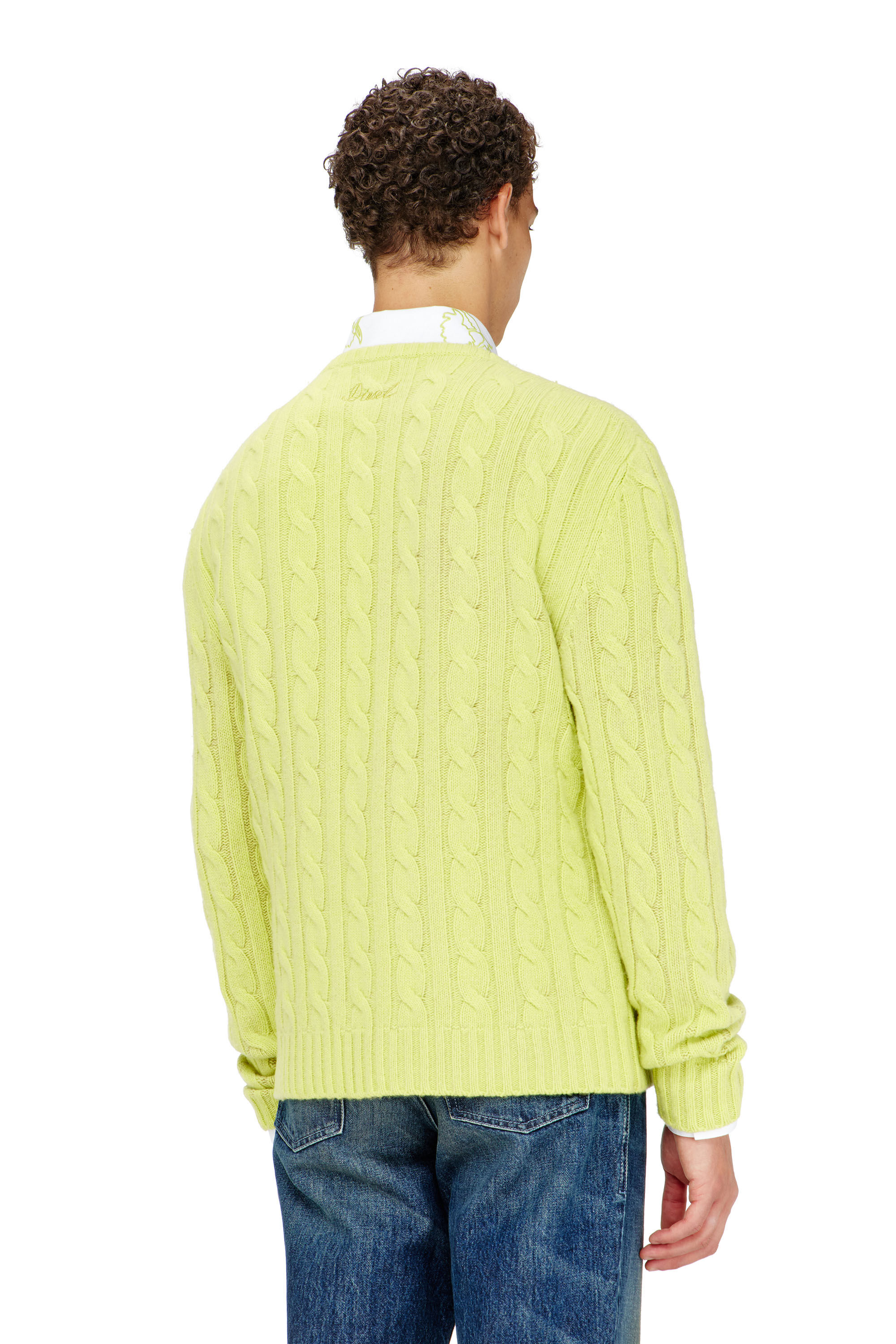 Diesel - K-RINO, C&aacute;rdigan abierto de punto trenzado floral Hombre in ToBeDefined - 3