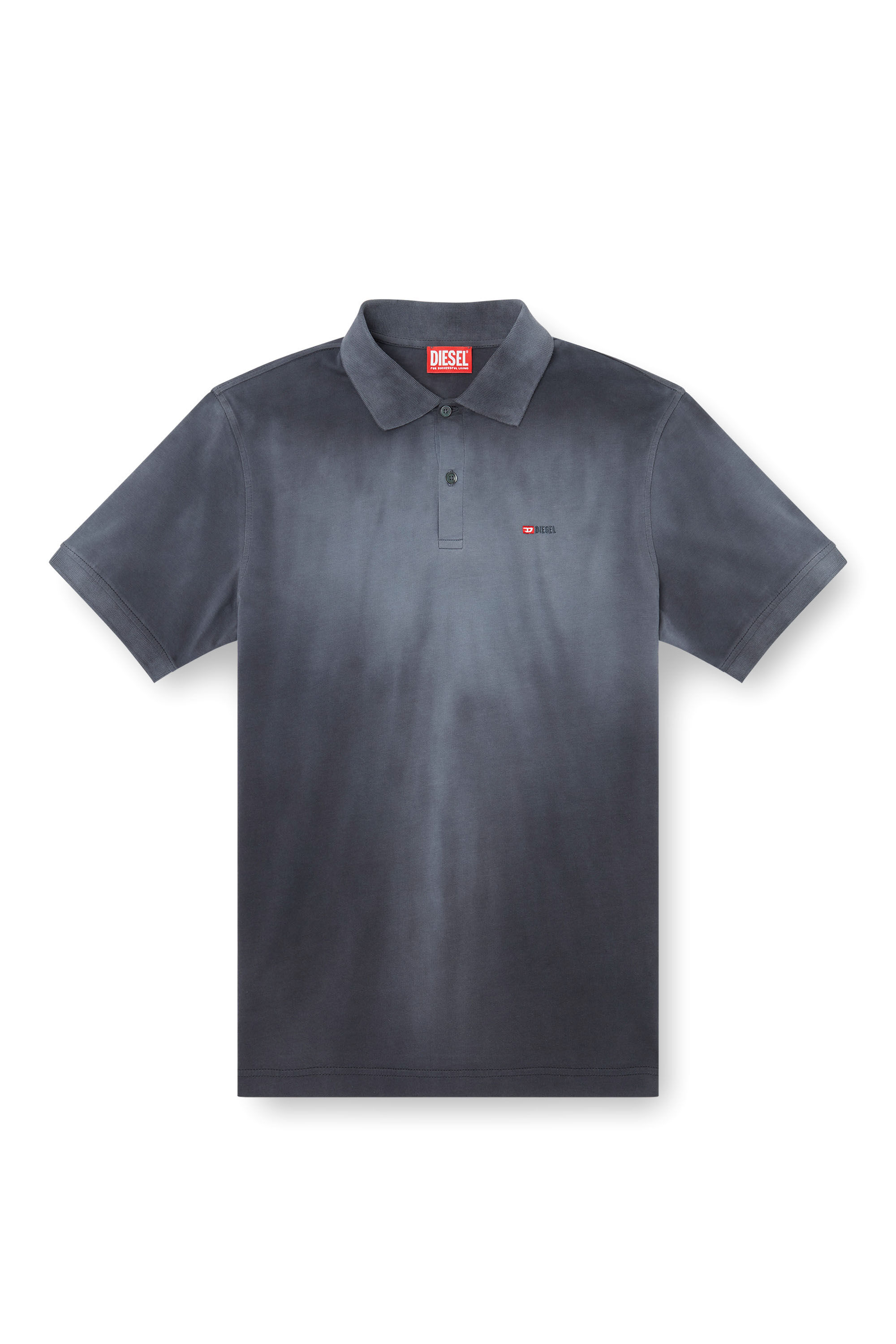 Diesel - T-REJUST-R3, Camiseta polo de punto con bordado de logotipo Hombre in Negro - 2