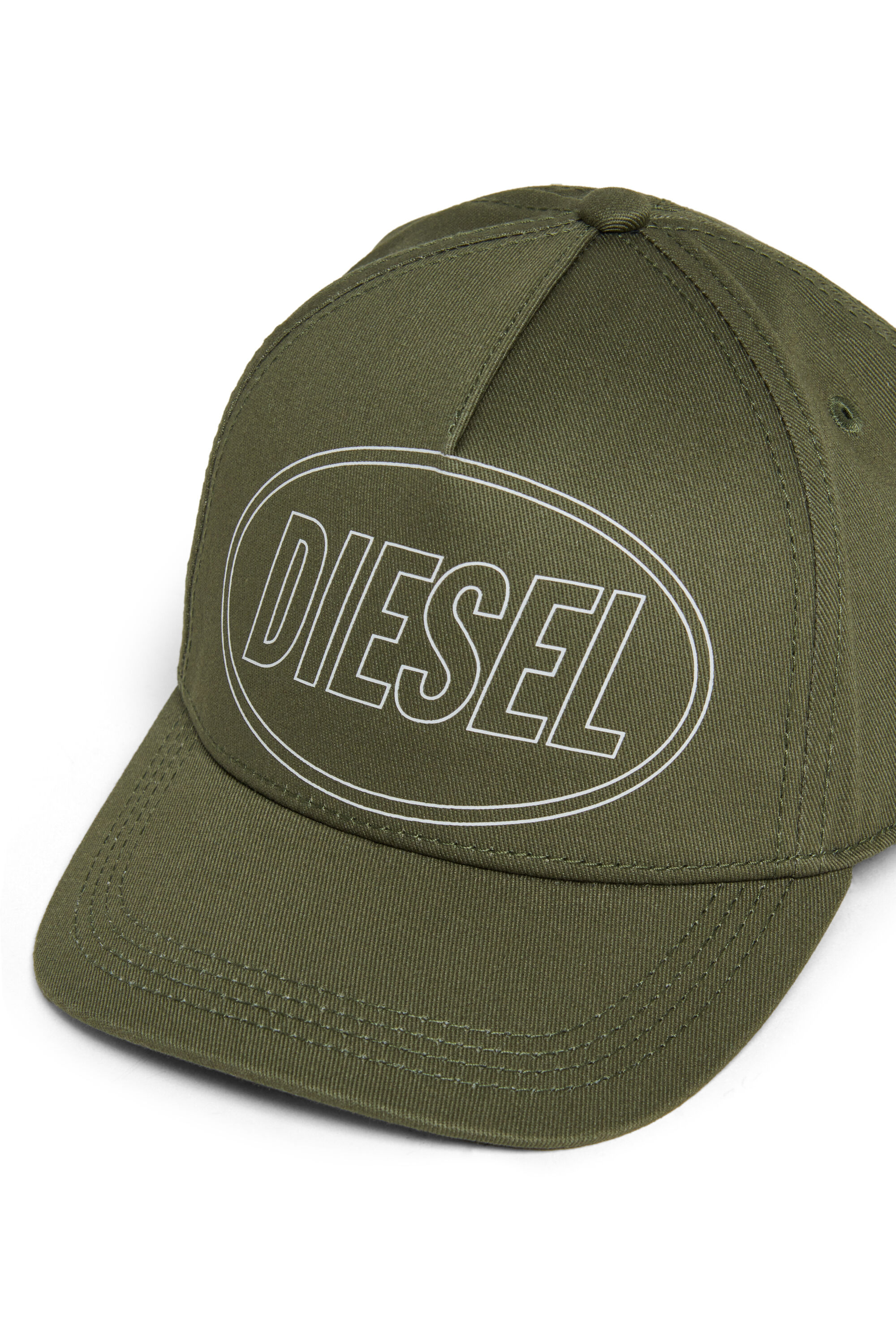 Diesel - FEPSIT, Gorra de b&eacute;isbol de algod&oacute;n de color liso Hombre in Verde - 3