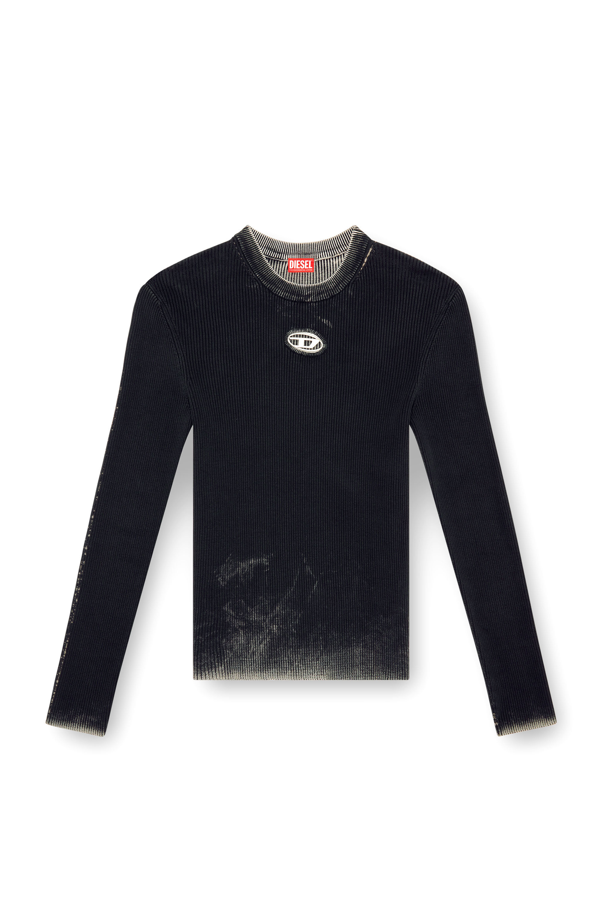 Diesel - K-DARIN-A, Jersey recortado con Oval D Hombre in Negro - 2