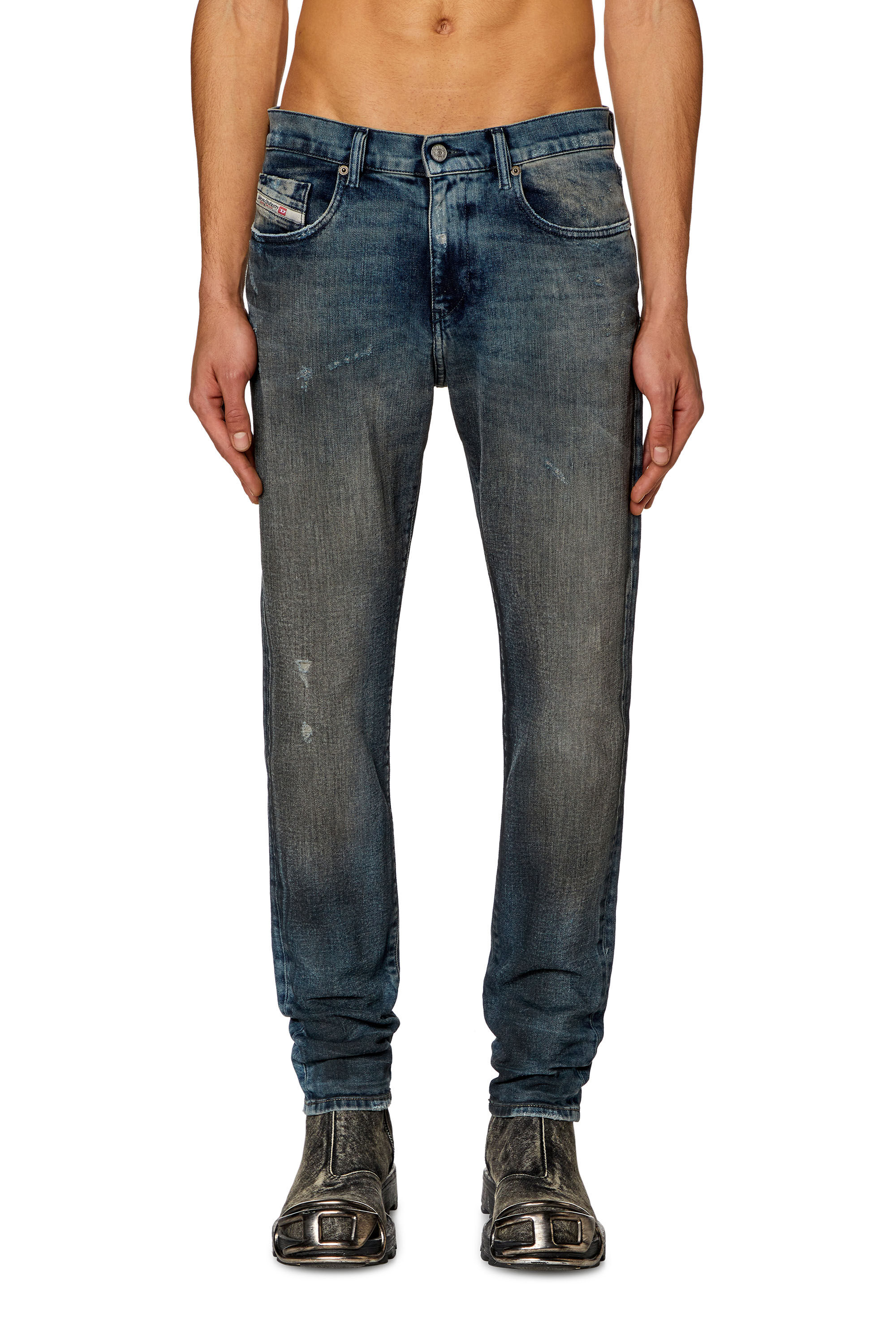 Diesel - Slim Jeans 2019 D-Strukt 09H54, Azul Oscuro - Image 3