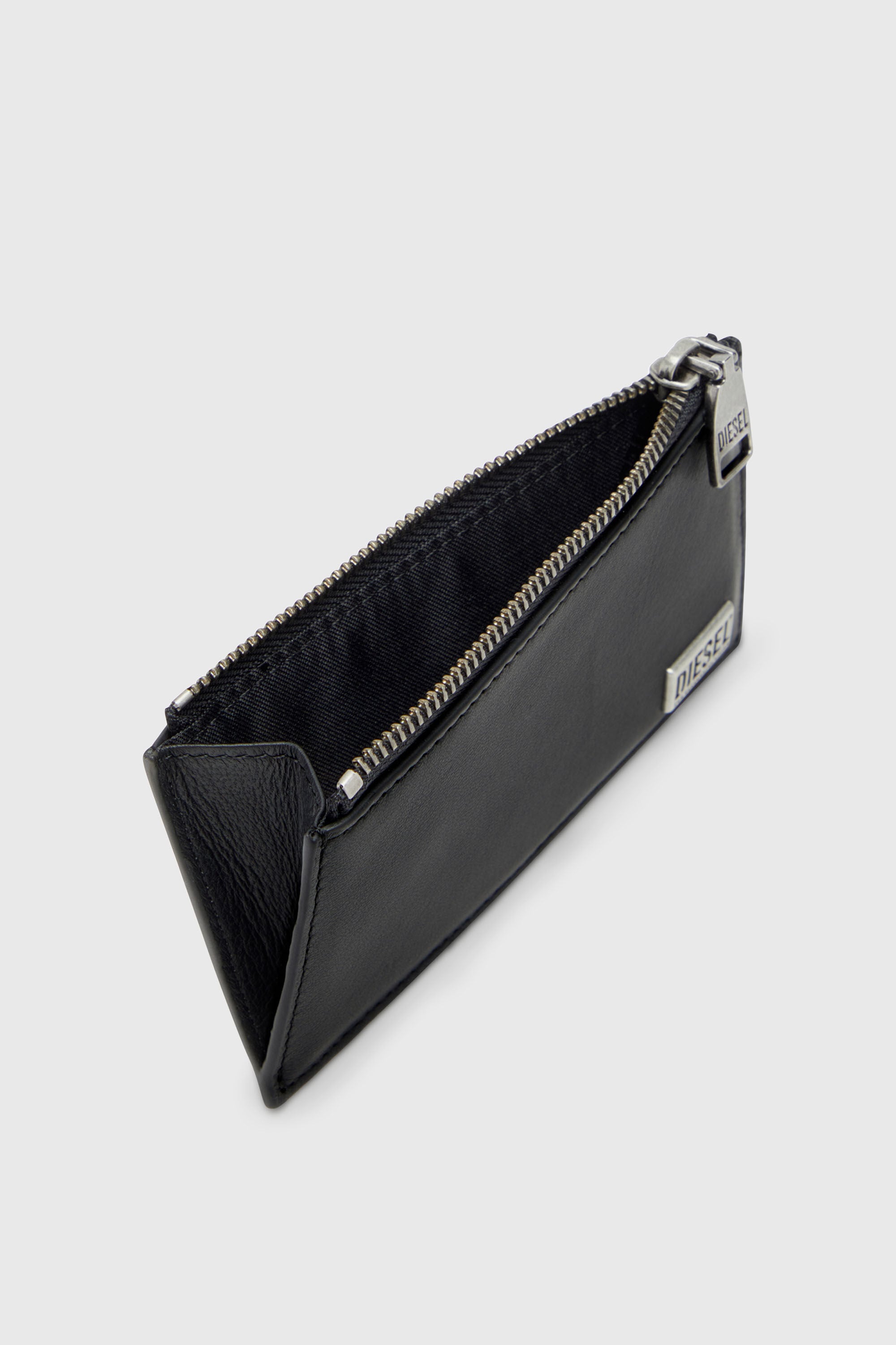 Diesel - BISCOTTO CARD HOLDER III, Tarjetero plano en piel semibrillante Hombre in Negro - 3