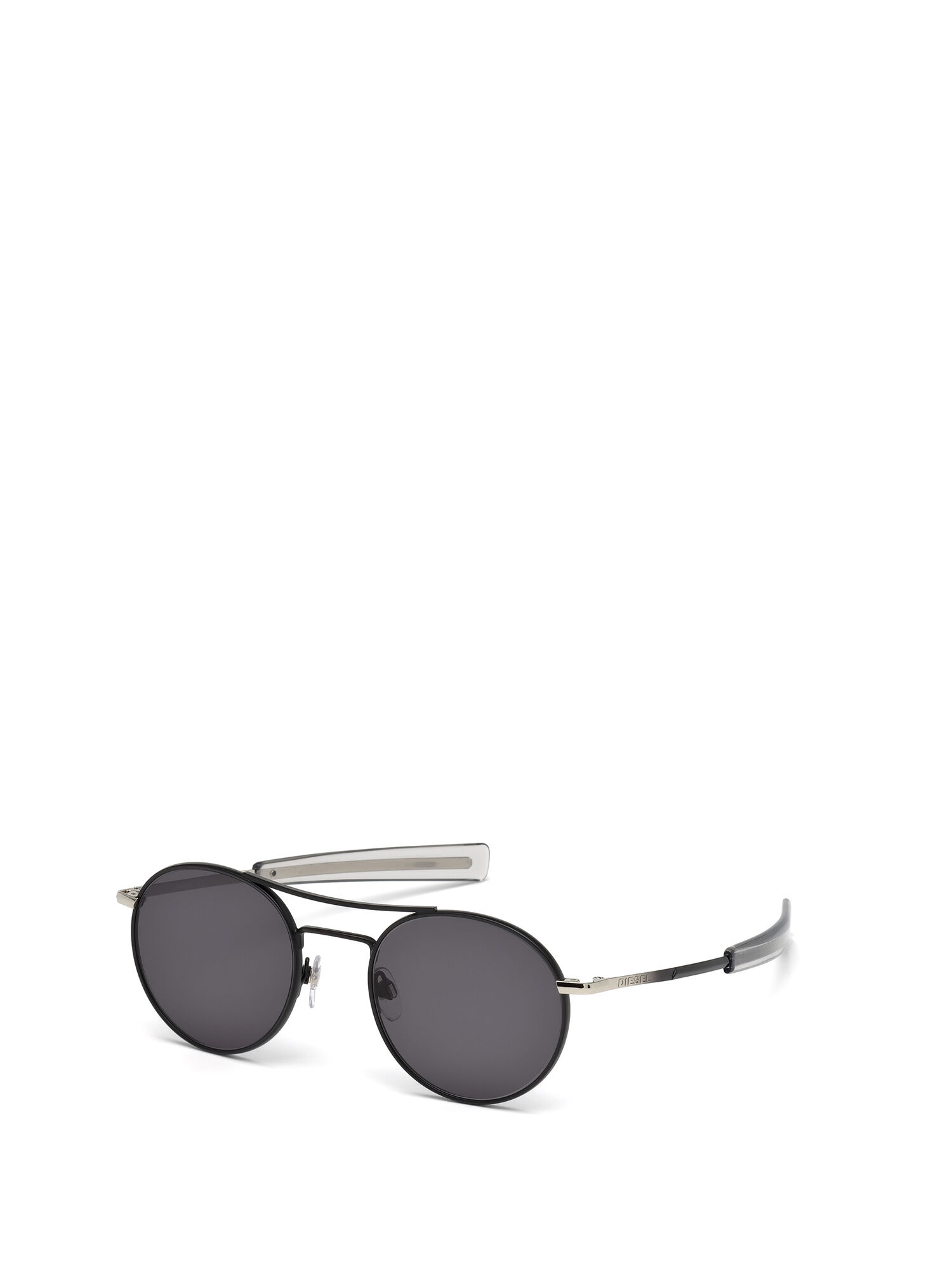 Diesel - DL0220, Gafas con montura redonda y patillas finas Hombre in Negro - 4