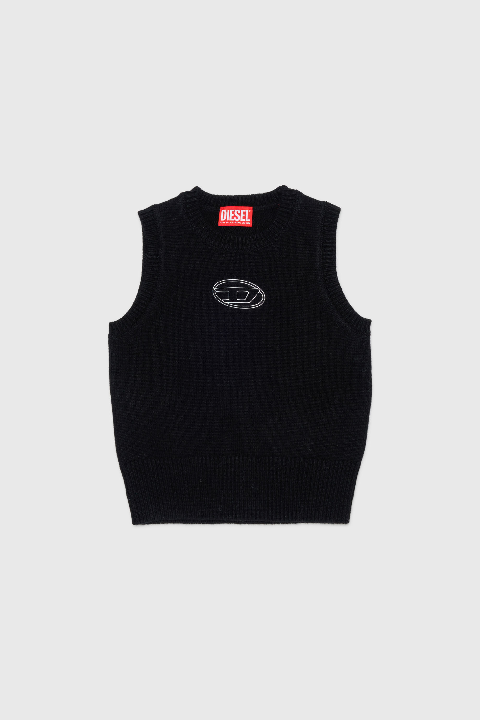 Diesel - KIMKY, Chaleco de punto enriquecido con cachemira Mujer in Negro - 1