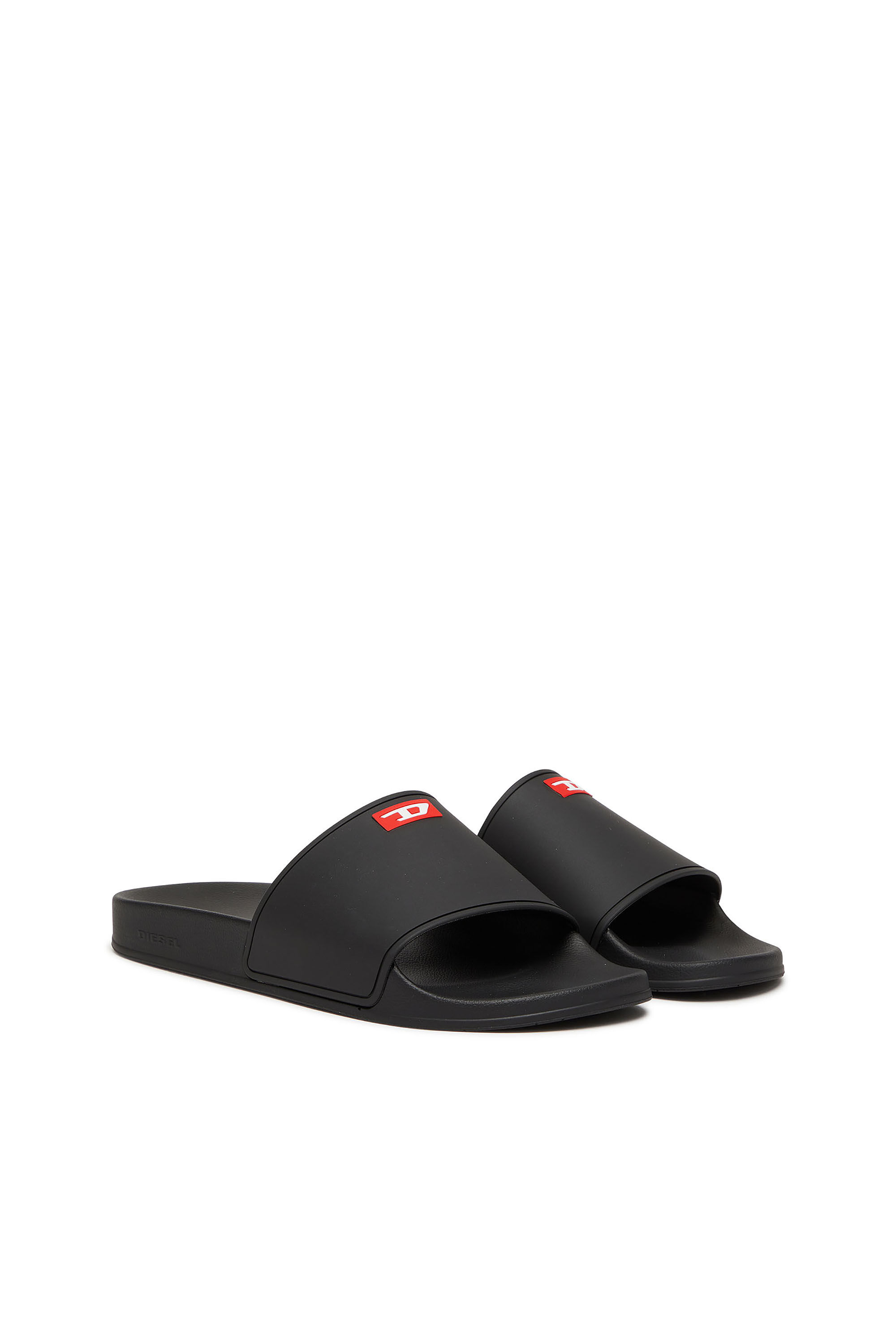 Diesel - SA-SWIM, Chanclas de piscina de goma con logotipo D Hombre in Negro - 2