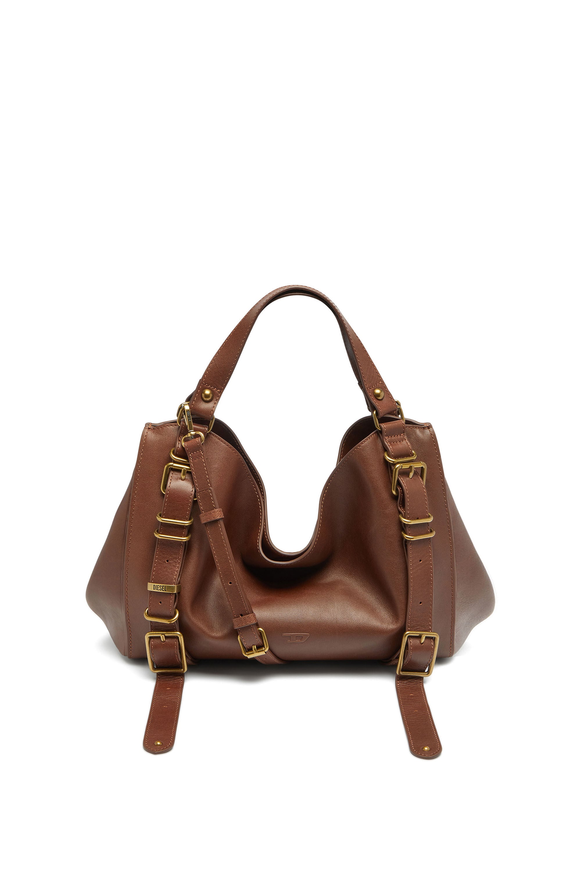 Diesel - D-ONE TOPHANDLE M, D-One-Bolso medium con asa superior de piel tratada Unisex in Marr&oacute;n - 1