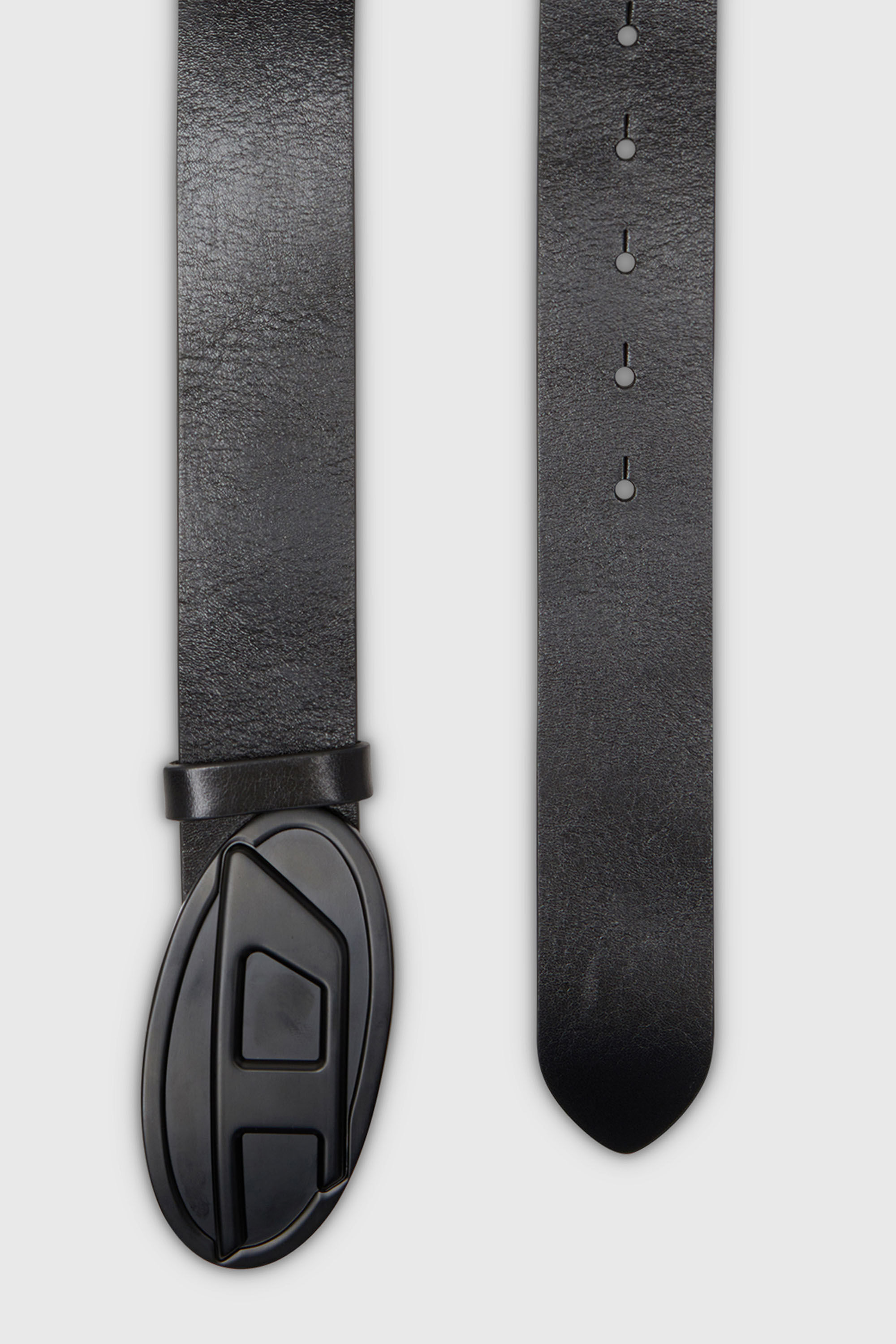 Diesel - B-1DR 2.0, Cintur&oacute;n 4 cm de cuero con placa Oval D Mujer in Negro - 2