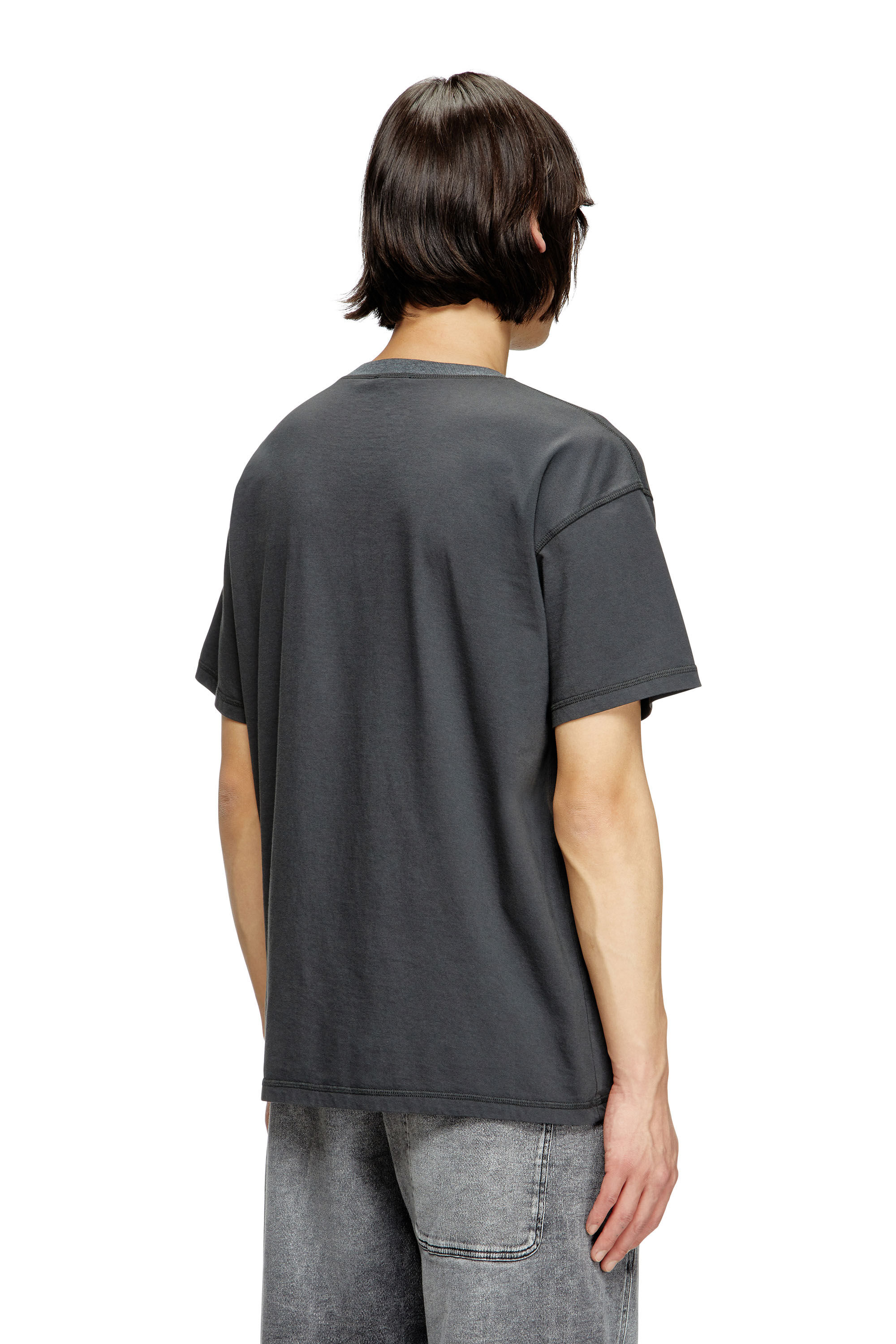 Diesel - T-NORM-HOSHI, Camiseta con estampado de collar con colgante Unisex in Gris - 4