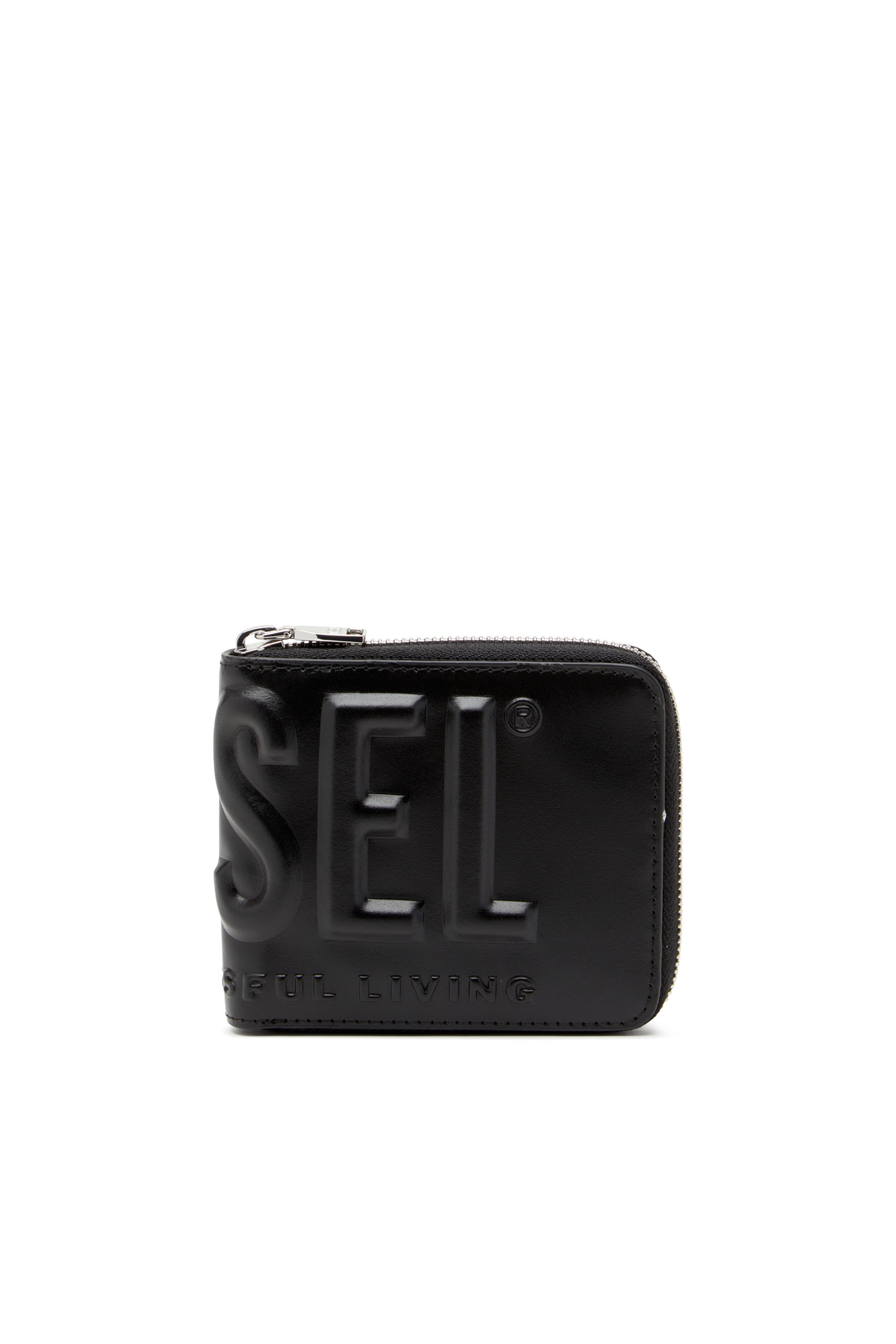 Diesel - DSL 3D- BI FOLD COIN ZIP XS, Negro - Image 1