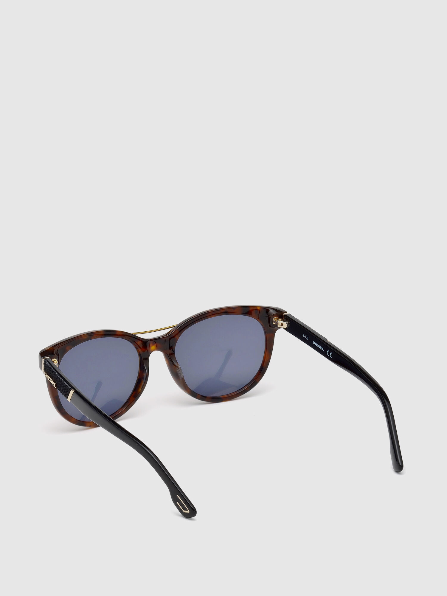 Diesel - DL0213, Gafas con detalles metálicos y de inspiración denim Mujer in Marrón - 2