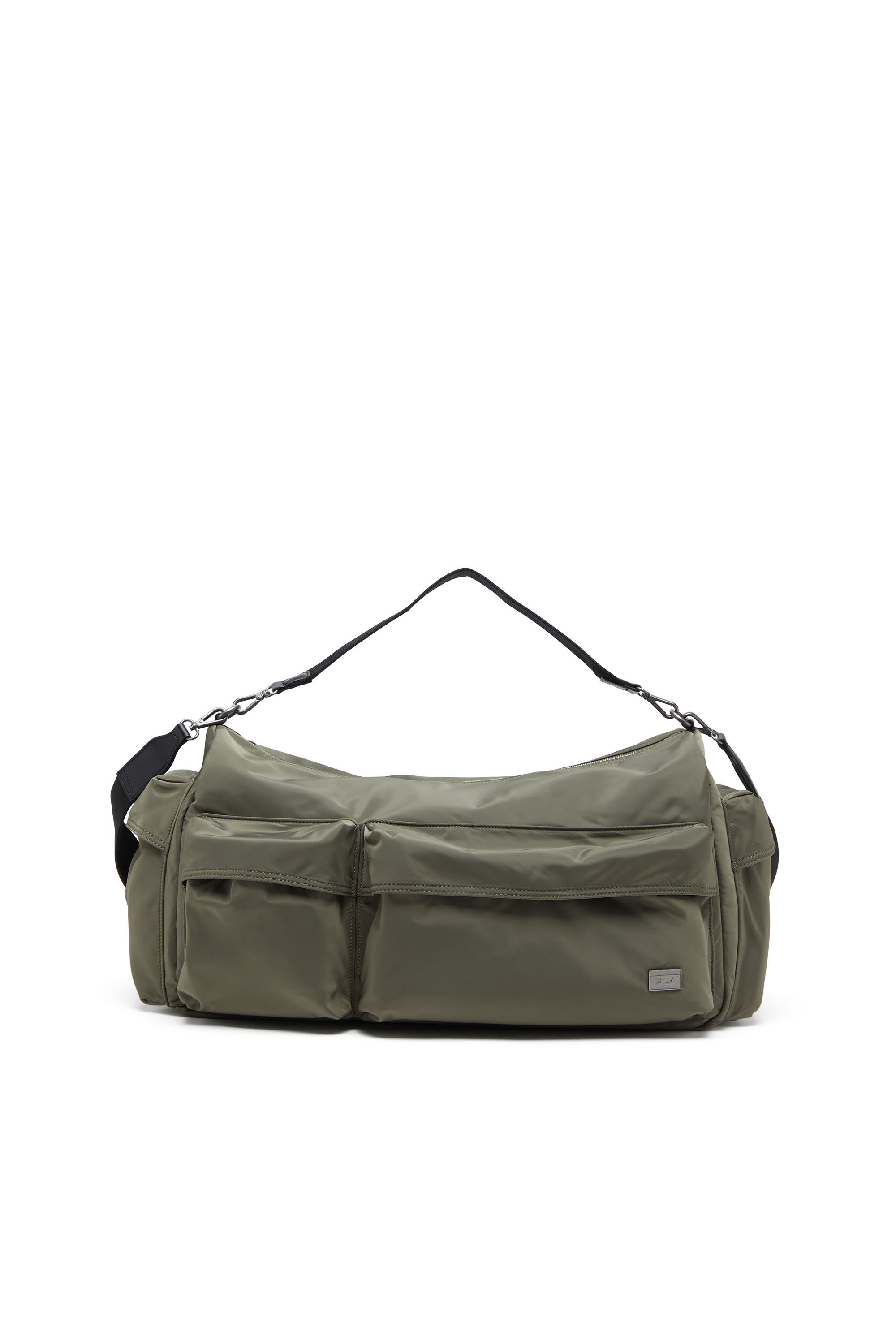 Diesel - MULTI-PKTS DUFFLE X, Multi-Pkts-Bolso de lona multibolsillo en tejido recubierto utility Unisex in Verde - 1