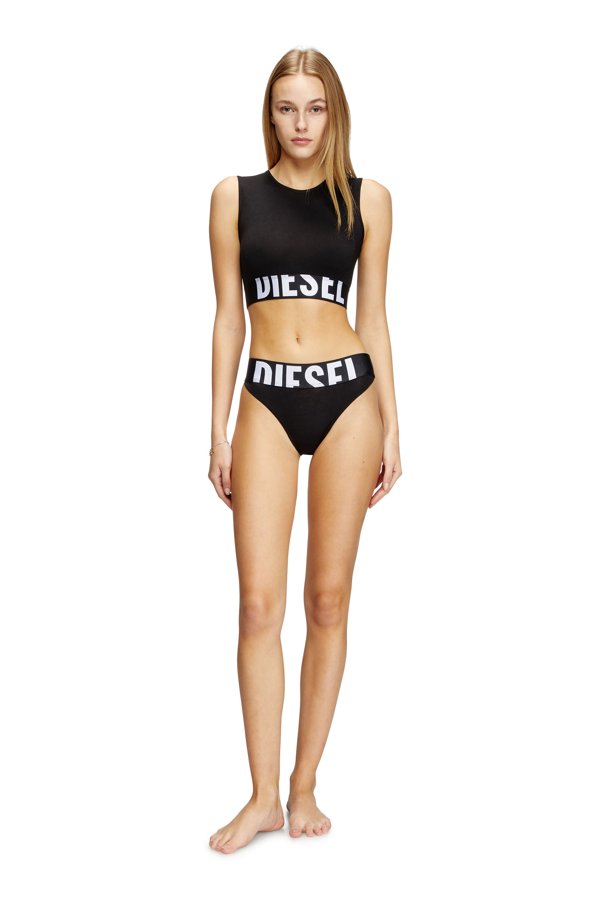 Diesel - LOLA-D-POP-3PACK, Paquete de tres bragas con logotipo recortado Mujer in Negro - 1