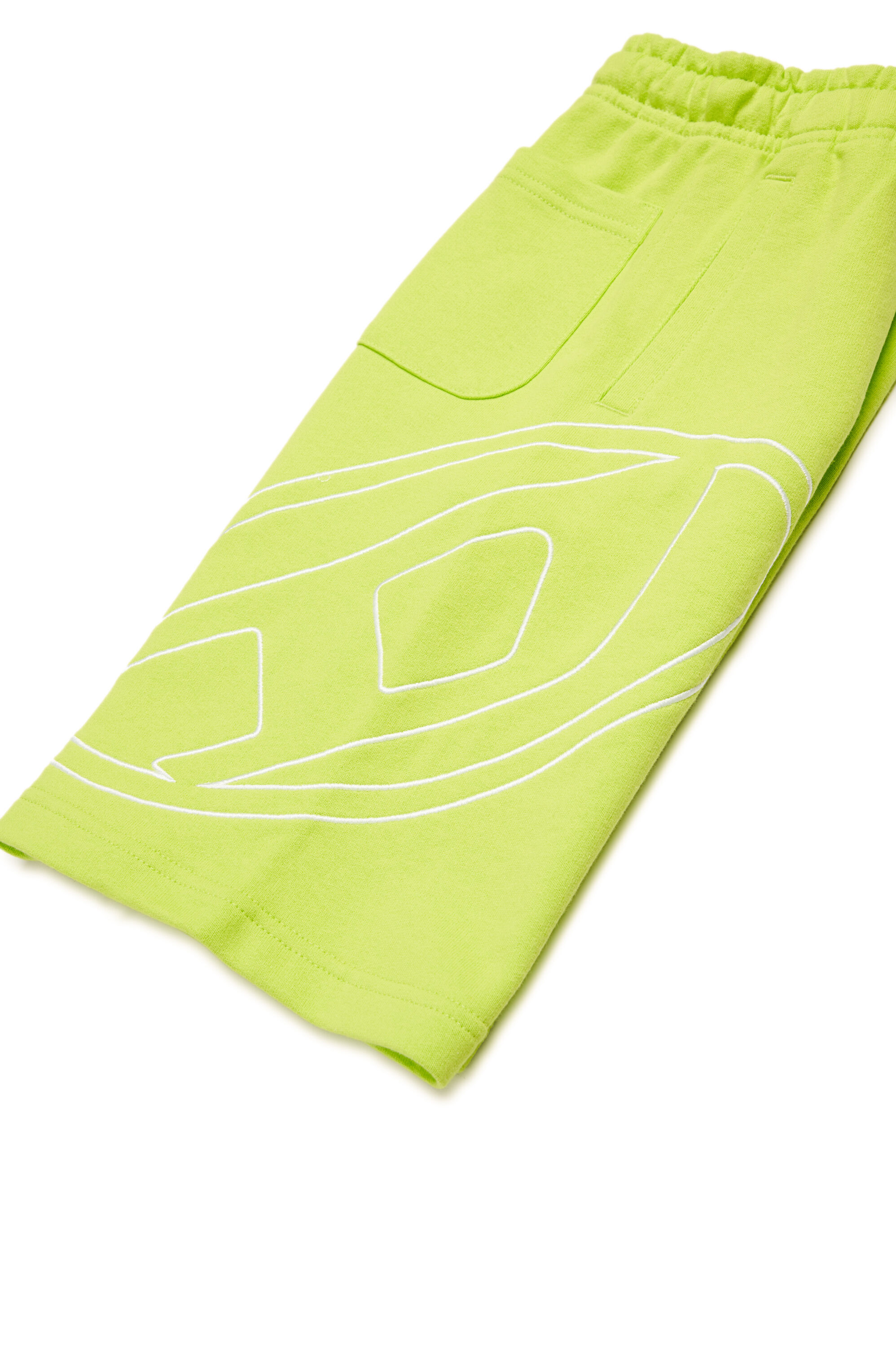 Diesel - PBETTYMEGOVALD, Pantalones deportivos cortos con bordado Oval D Hombre in Verde - 4