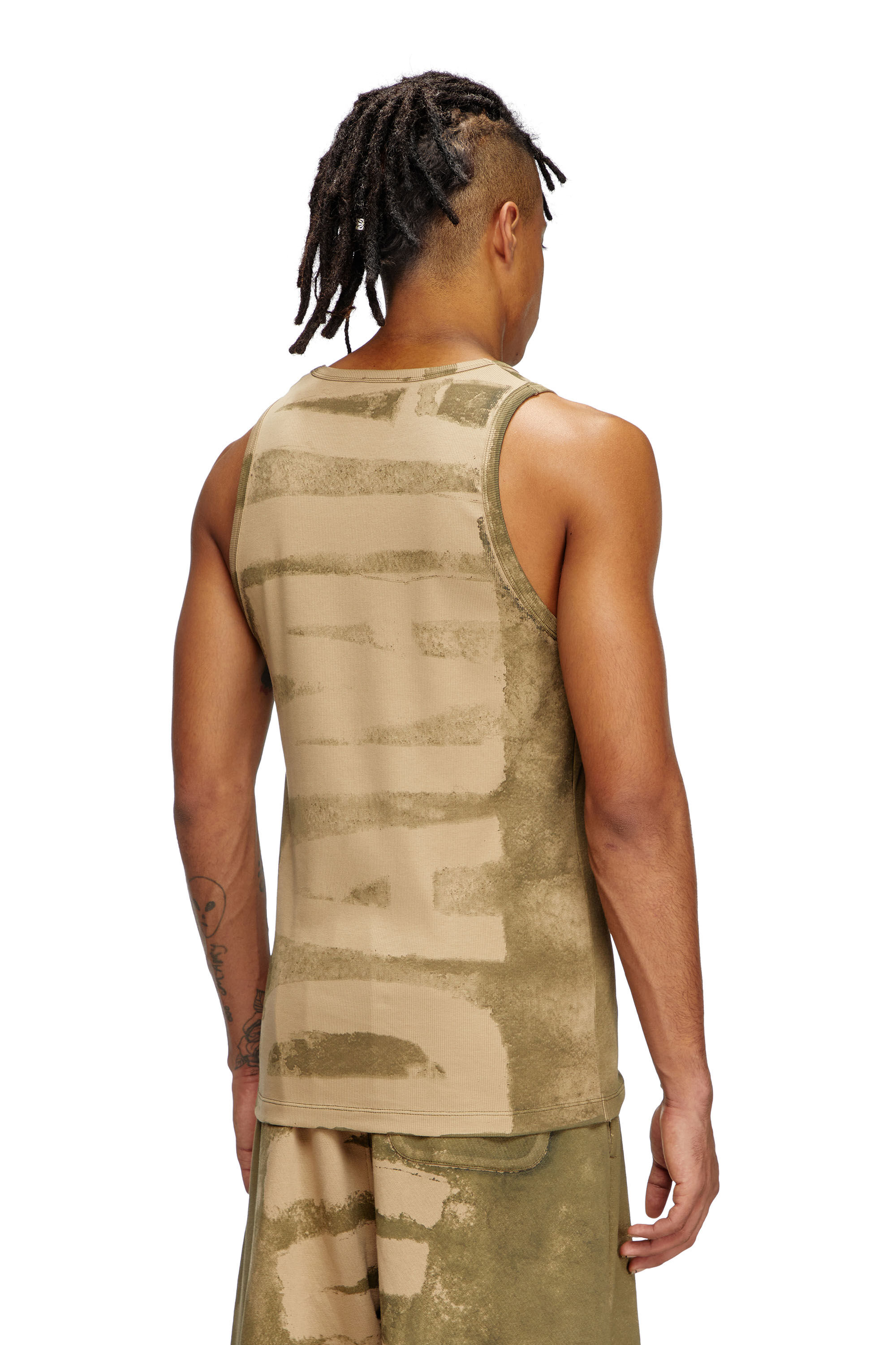 Diesel - T-LIFTY-BLEEDING-DD, Camiseta con tirantes con estampado Damiano Unisex in Verde - 4