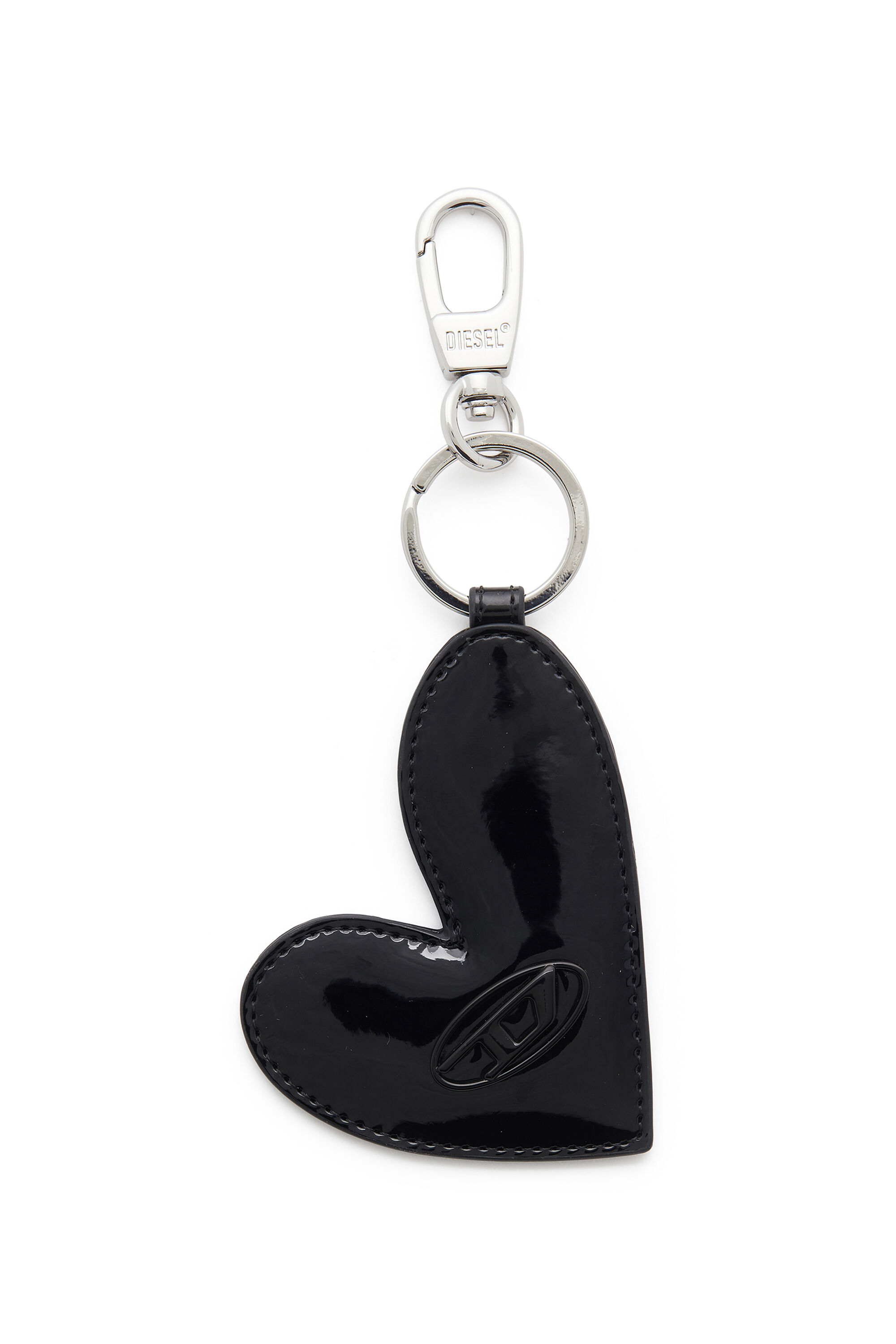 Diesel - PLAY HEART MIRROR, Colgante en forma de coraz&oacute;n con acabado brillante Mujer in Negro - 1